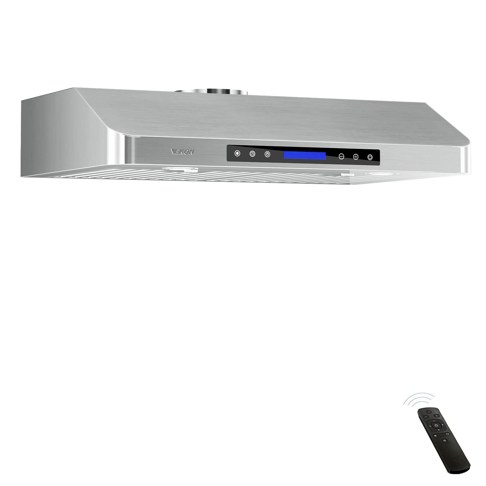 EKON 36 inches Under Cabinet Range Hood, 900 CFM Stainless Steel Kitchen Chimney Vent, 4 Speed Touch Screen Control With Remote 2Pcs 3W LED lights Dishwasher-safe Filters Fan Timer product image
