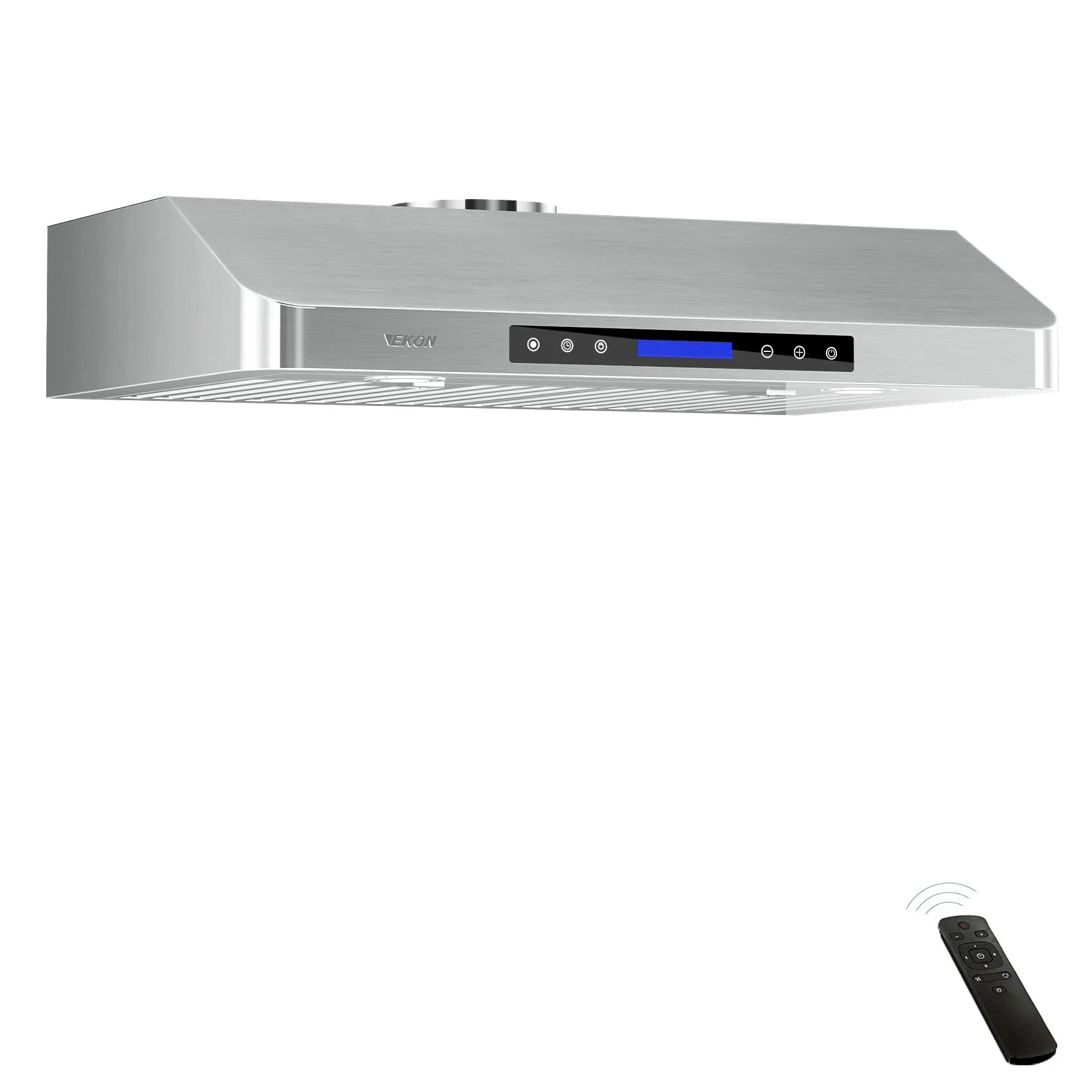 EKON 36 inches Under Cabinet Range Hood, 900 CFM Stainless Steel Kitchen Chimney Vent, 4 Speed Touch Screen Control With Remote 2Pcs 3W LED lights Dishwasher-safe Filters Fan Timer product image