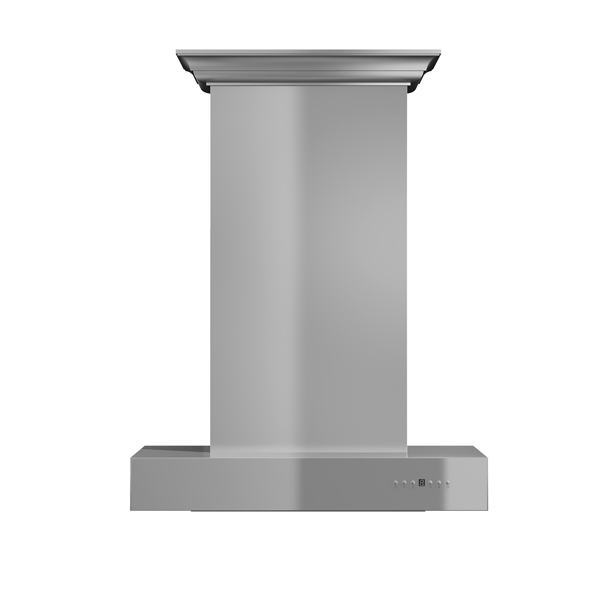 ZLINE 30 in. Professional Wall Mount Range Hood in Stainless Steel with Crown Molding KECOMCRN-30 product image