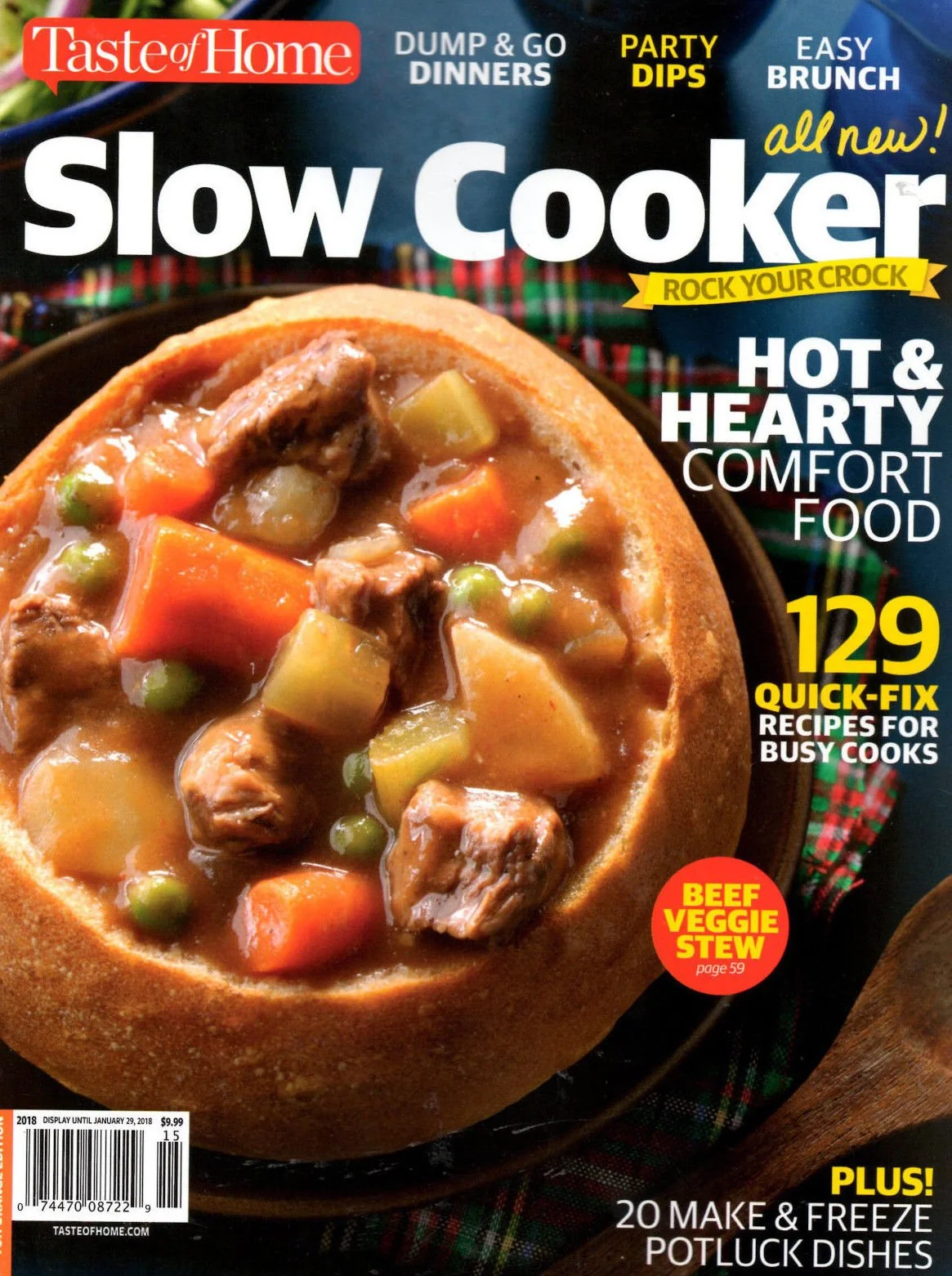 Taste of Home Magazine 2018 Slow Cooker NEW Recipes AFAMNCG STORE product image