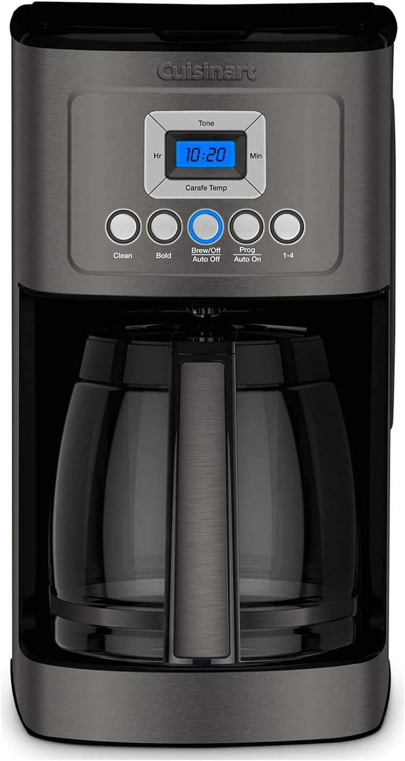 Cuisinart 14-Cup Coffee Maker, Programmable PerfecTemp Glass Carafe Coffee Machine with 1-4 Cup Setting, Brew Strength Control and Pause, Stainless Steel, DCC-3200BKSNAS, Black product image