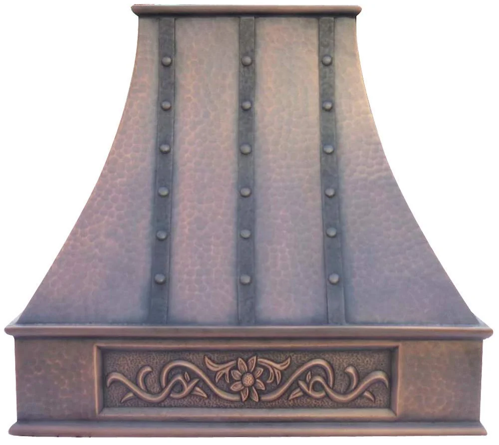 Handcrafted Copper Kitchen Hood with Professional Range Hood Insert Sinda H7LTRA product image