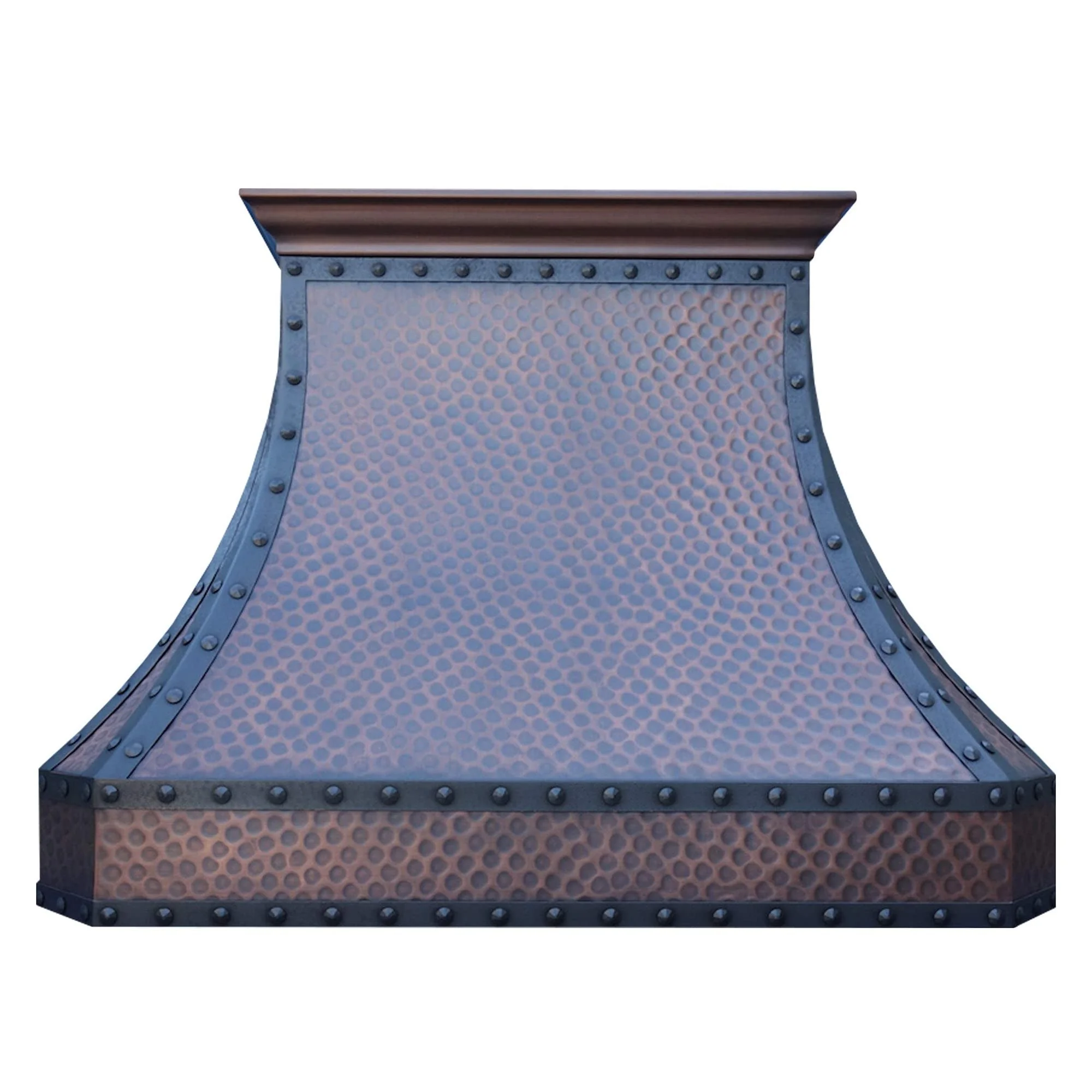 SINDA 36"Wx27"H Wall Mount Handmade Unique Copper Range Hood, Professional SUS304 Liner with Internal Motor and Baffle Filter, Easy Installation, Light Hammered-Antique Copper, H3LTRW3627 product image
