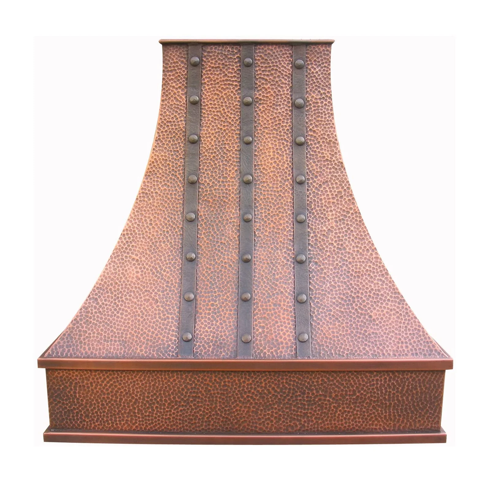 SINDA Classic Handmade Solid Copper Range Hood with High Airflow Cenrtifugal Blower, Stainless Steal Vent with Liner and Internal Motor, Baffle Filter, 48"W x 42"H, Island Mount, H7SBI4842 product image