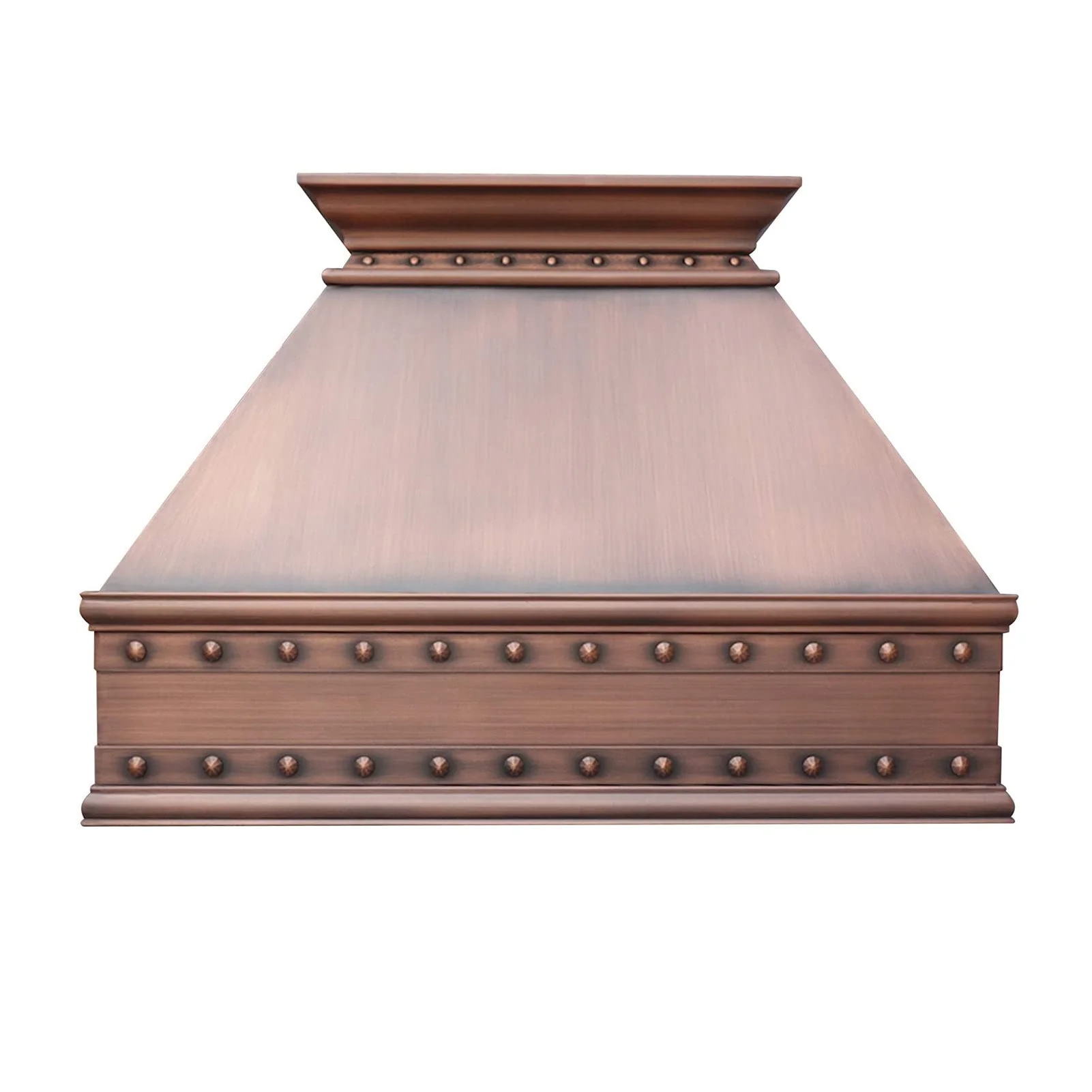 SINDA 16 Gauge Solid Copper Stove Range Handcrafted by Craftsmen, Includes Commercial Grade Hood Vent, Lighting, Fan Motor and Baffle Filter, High CFM, 48"W x 30"H, Island Mount, H10STRI4830 product image