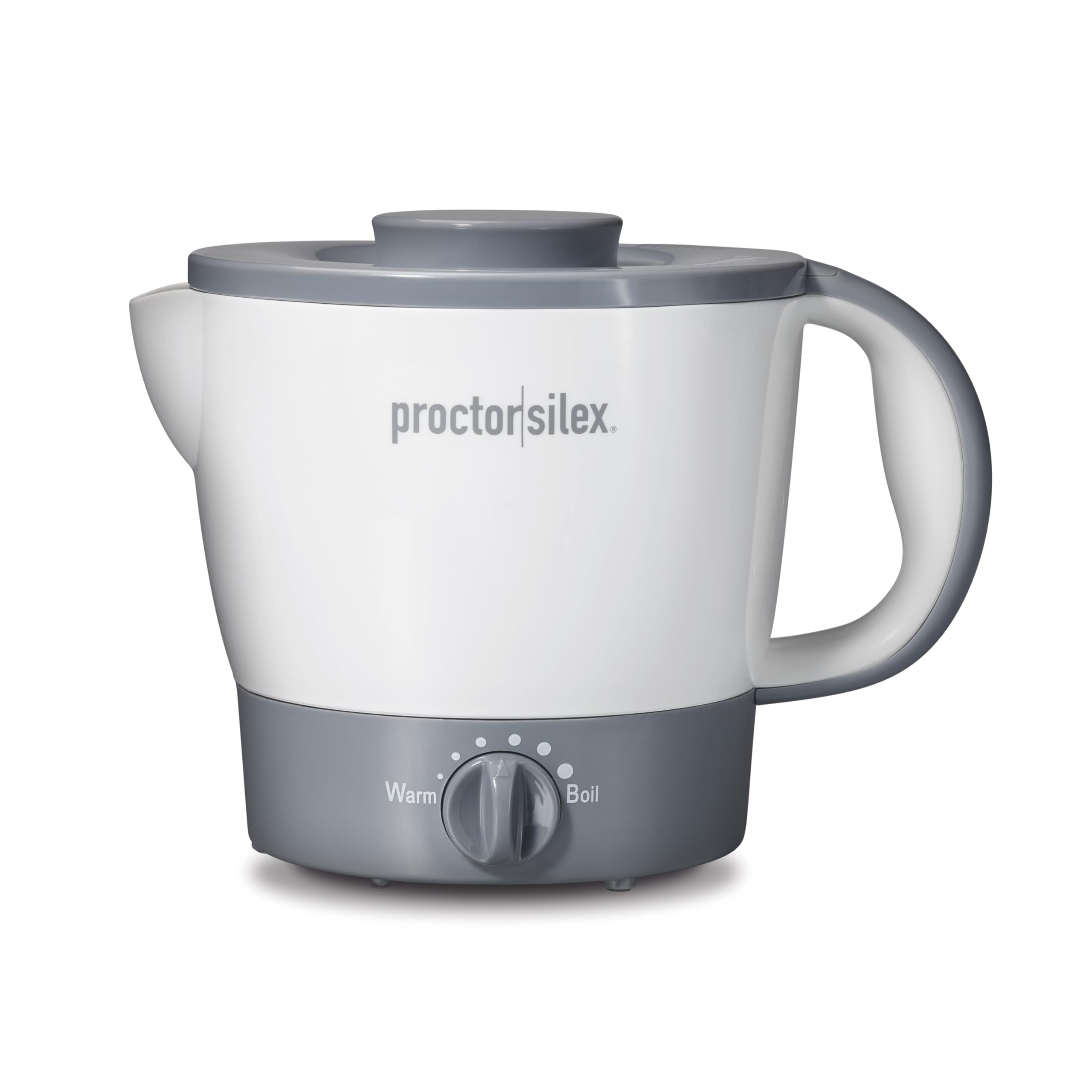 Proctor Silex 32oz Adjustable Temperature Hot Pot, Electric Kettle for Tea, Boiling Water, Cooking Ramen, Noodles and Soup, PFAS-Free Nonstick Coating, White 48507MN product image