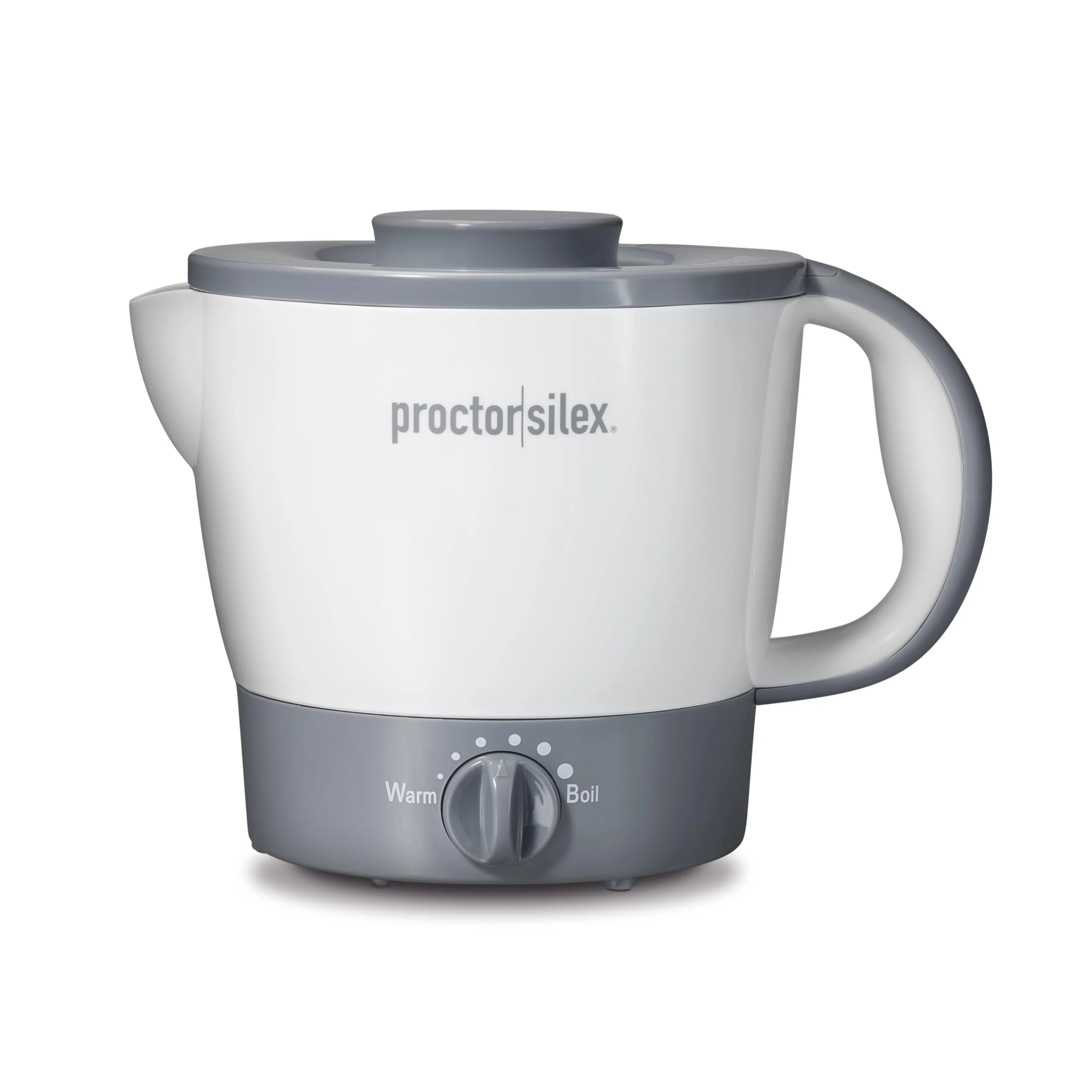 Proctor Silex 32oz Adjustable Temperature Hot Pot, Electric Kettle for Tea, Boiling Water, Cooking Ramen, Noodles and Soup, PFAS-Free Nonstick Coating, White 48507MN product image