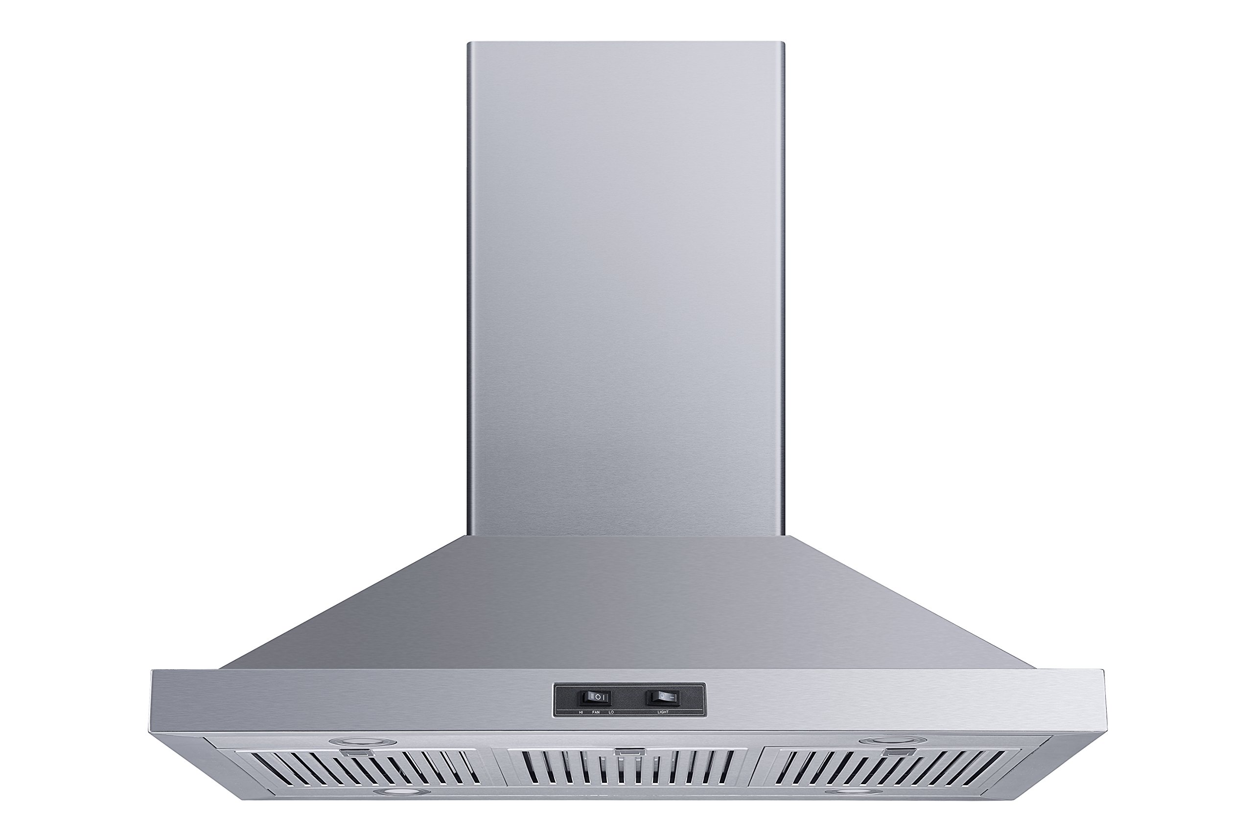 Winflo 36 In. Convertible Stainless Steel Island Range Hood with Stainless Steel Baffle Filters product image
