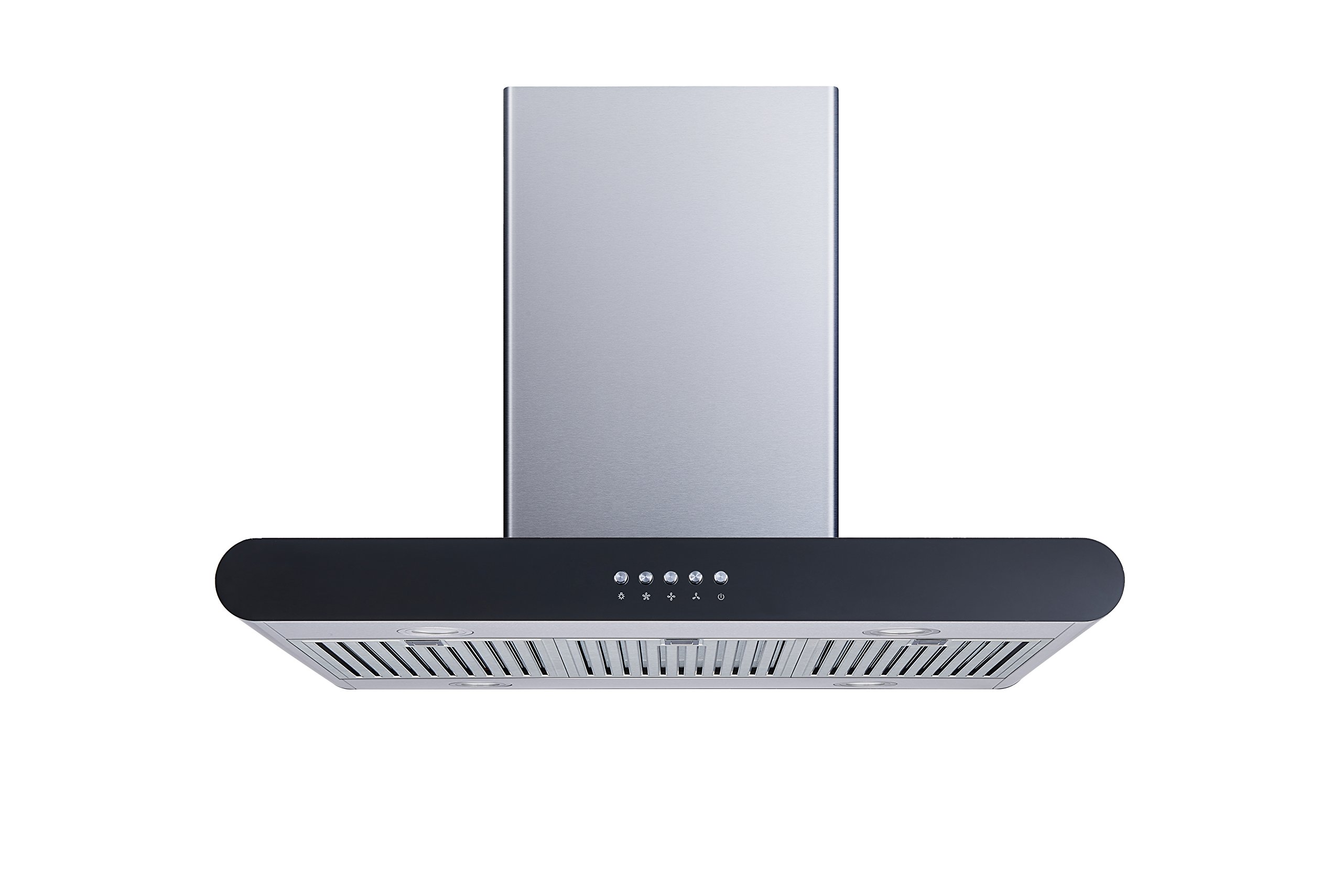 Winflo 30 In. Convertible Stainless Steel Island Range Hood with Stainless Steel Baffle Filters and Push Button Control product image