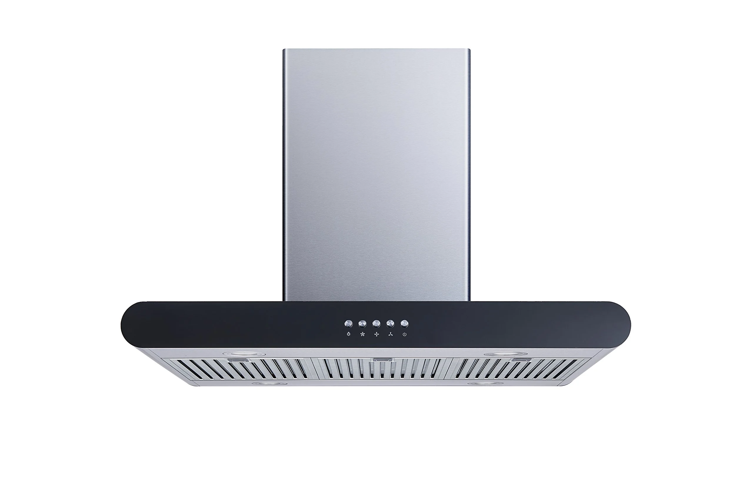 Winflo 30 In. Convertible Stainless Steel Island Range Hood with Stainless Steel Baffle Filters and Push Button Control product image