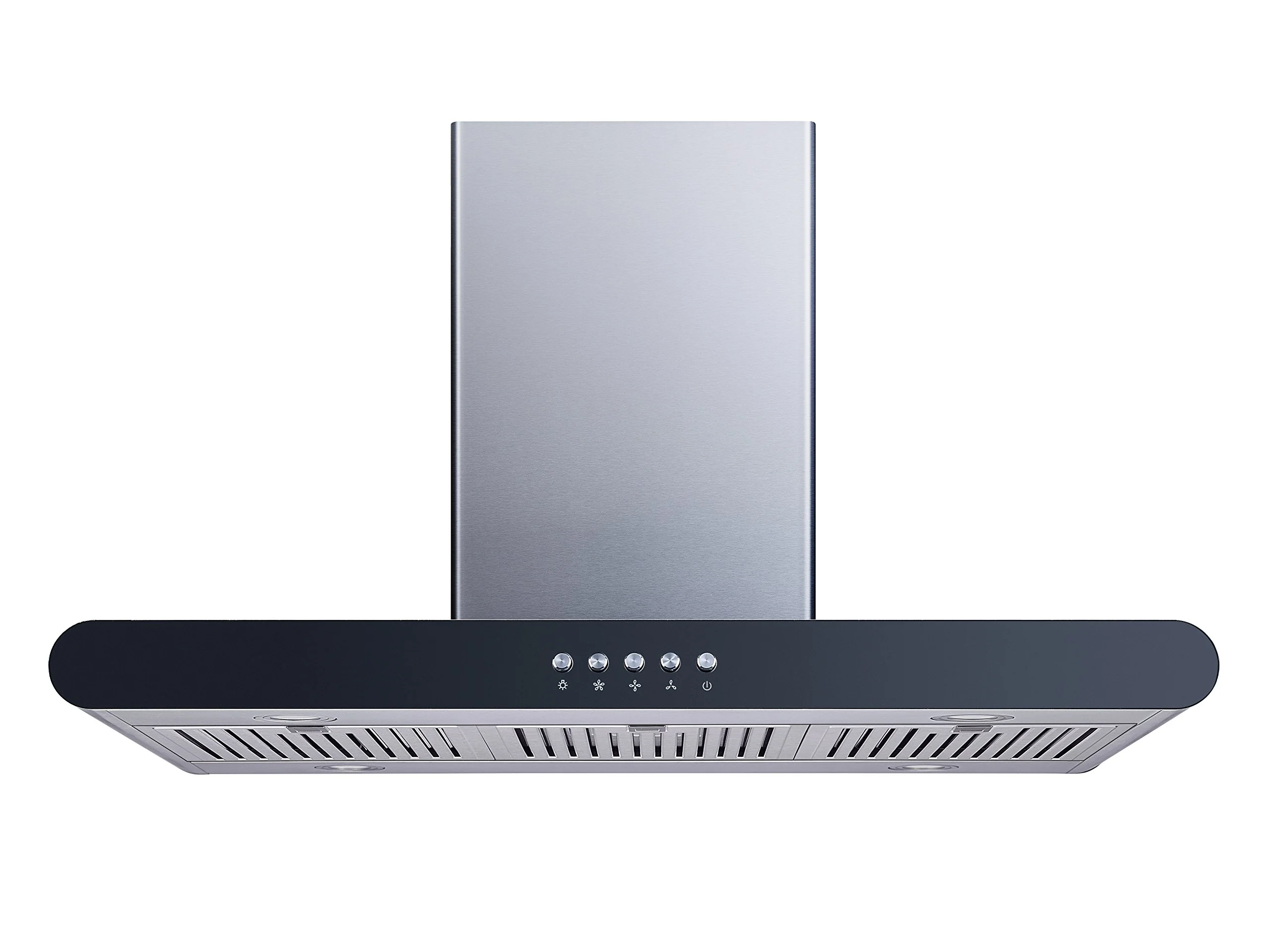 Winflo 36 In. Convertible Stainless Steel Island Range Hood with Stainless Steel Baffle Filters and Push Button Control product image