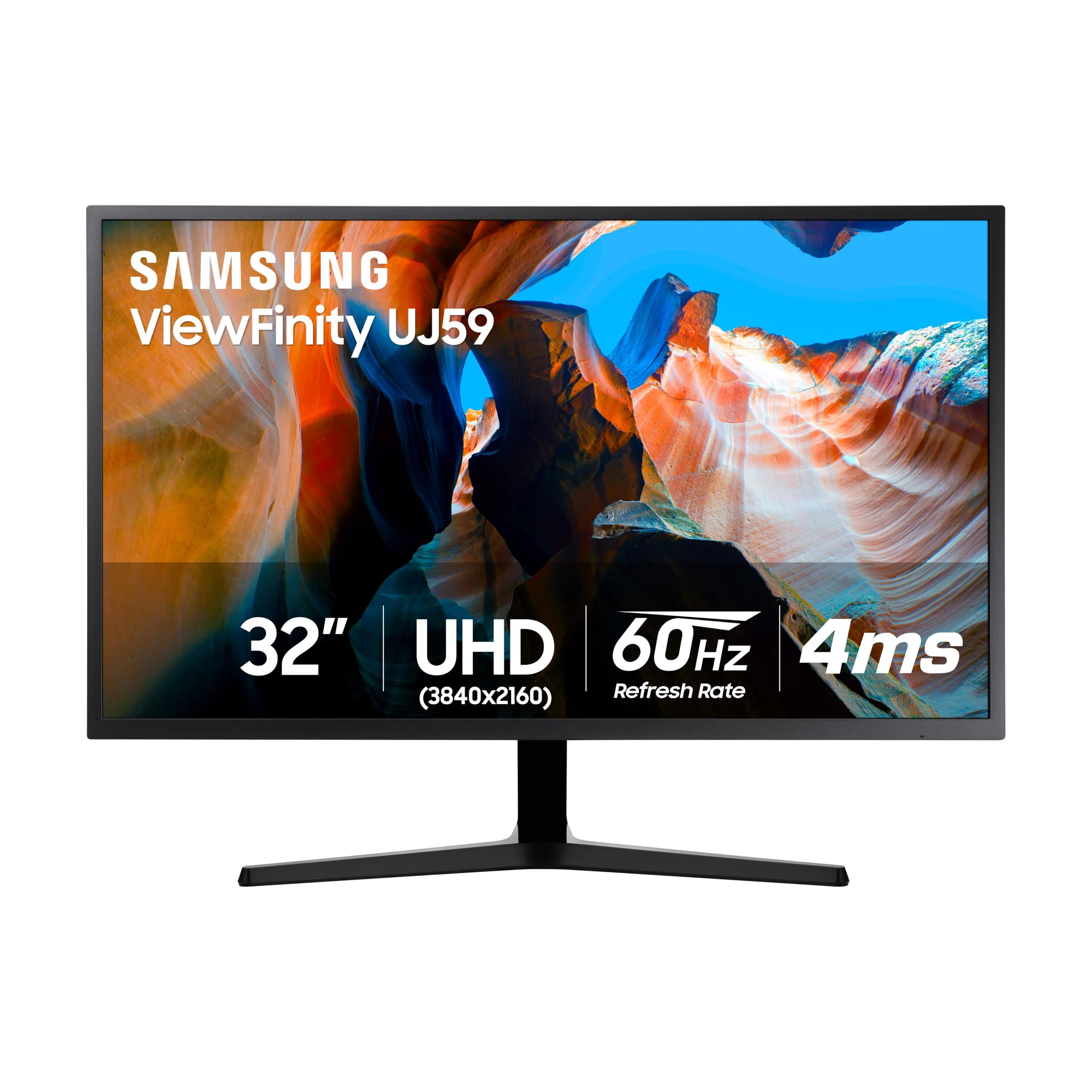 SAMSUNG 32" UJ59 Series 4K UHD 3840x2160 Computer Monitor,VA Panel, HDMI, Display Port, Eye Saver/Flicker Free Mode, FreeSync, LU32J590UQNXZA, Black product image