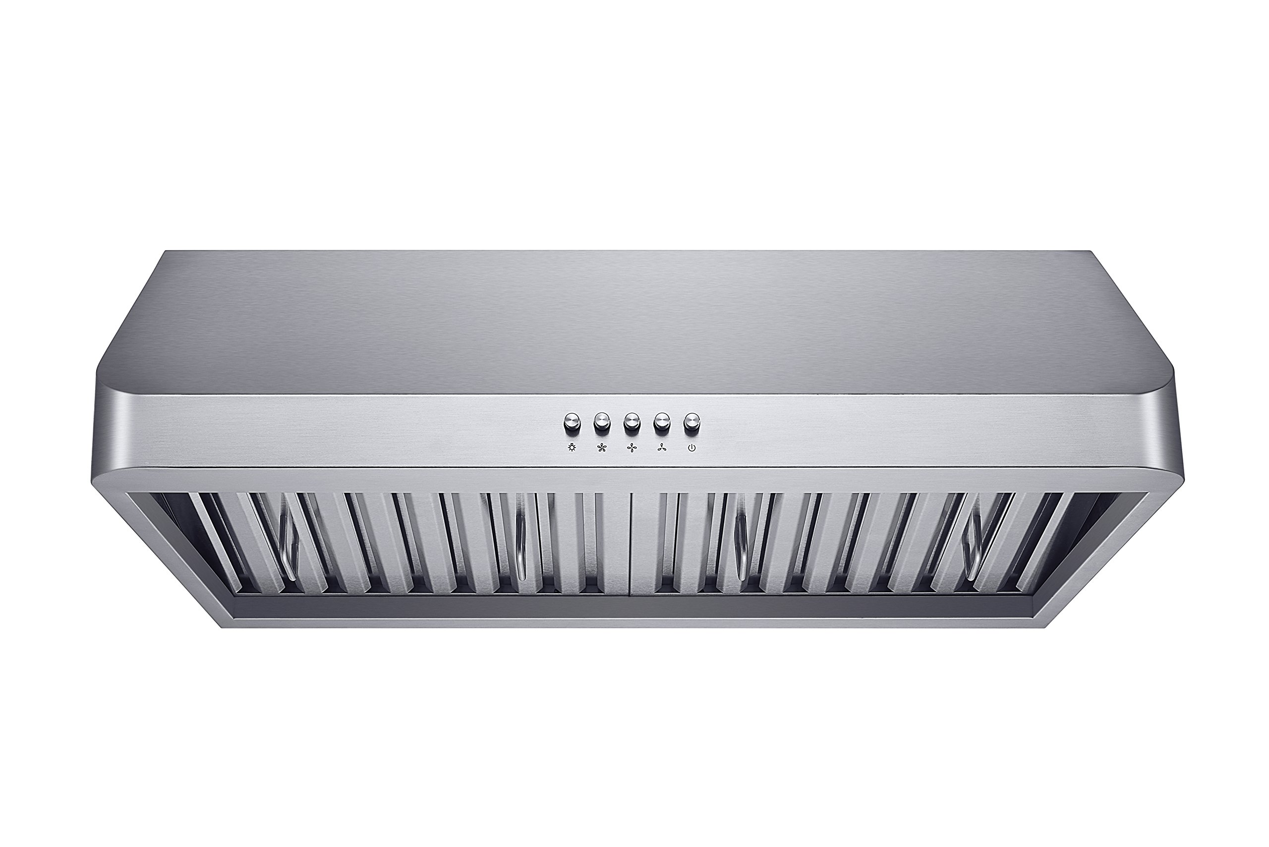 Winflo 30 In. Ducted Stainless Steel Under Cabinet Range Hood with Stainless Steel Baffle Filters and Push Button Control product image