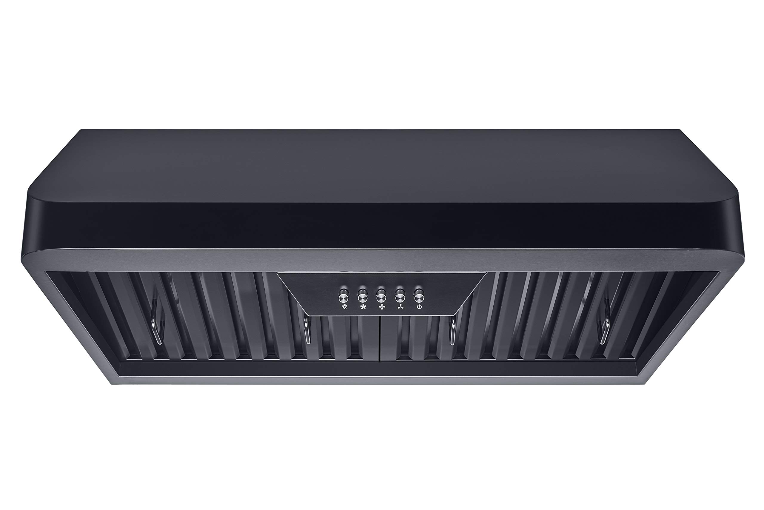 Winflo 30 In. Ducted Under Cabinet Range Hood in Black with Baffle Filters and Push Button Control product image