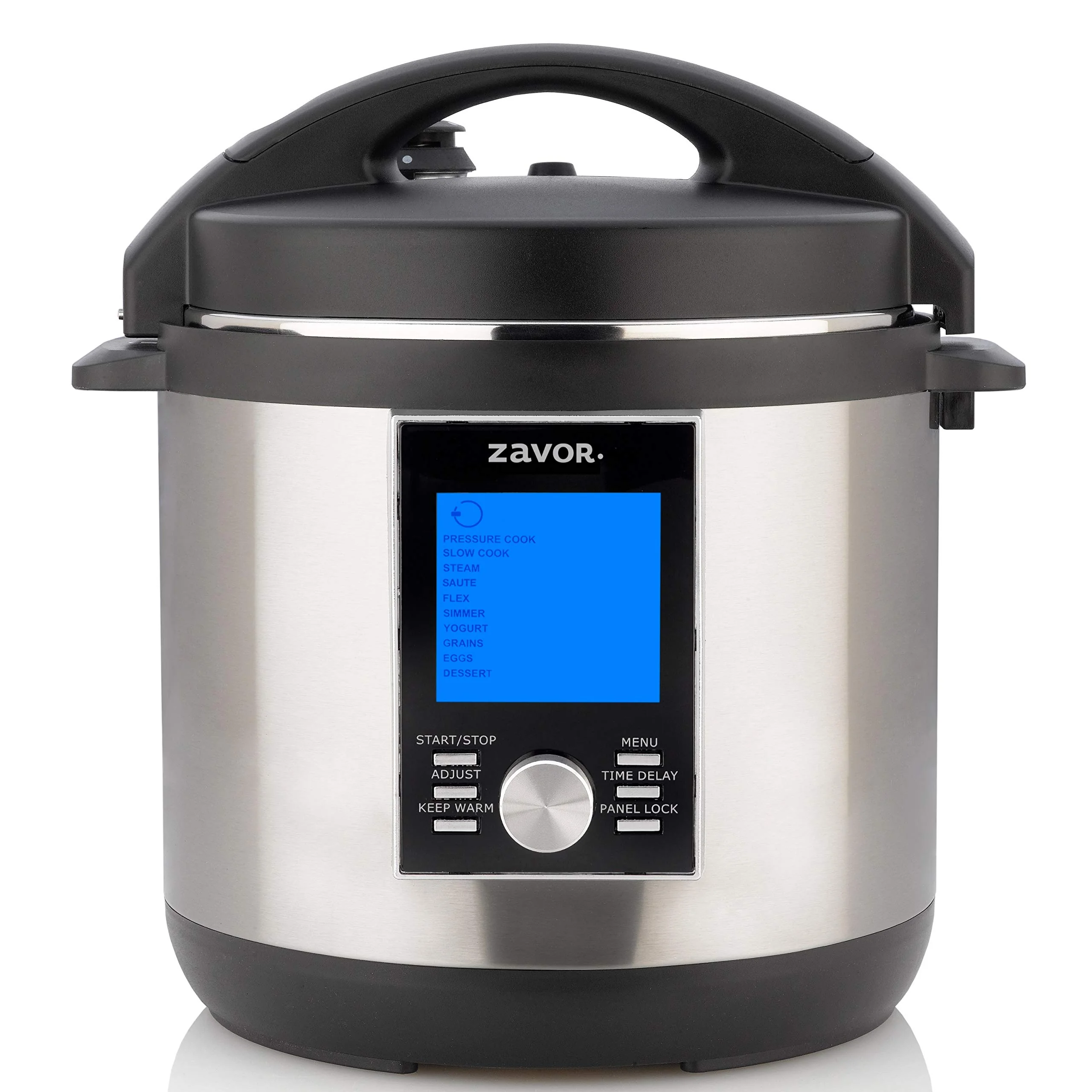Zavor LUX LCD 6 Quart Programmable Electric Multi-Cooker: Pressure Cooker, Slow Cooker, Rice Cooker, Yogurt Maker, Steamer and more - Stainless Steel ZSELL02 product image