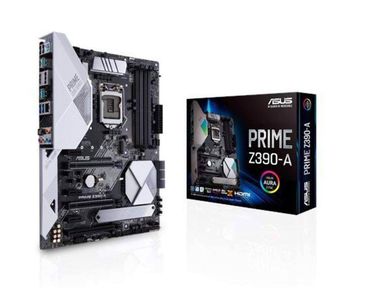 ASUS Prime Z390-A LGA1151 Intel 8th and 9th Gen ATX DDR4 DP HDMI M.2 USB 3.1 Gen2 Gigabit LAN Motherboard, Black product image