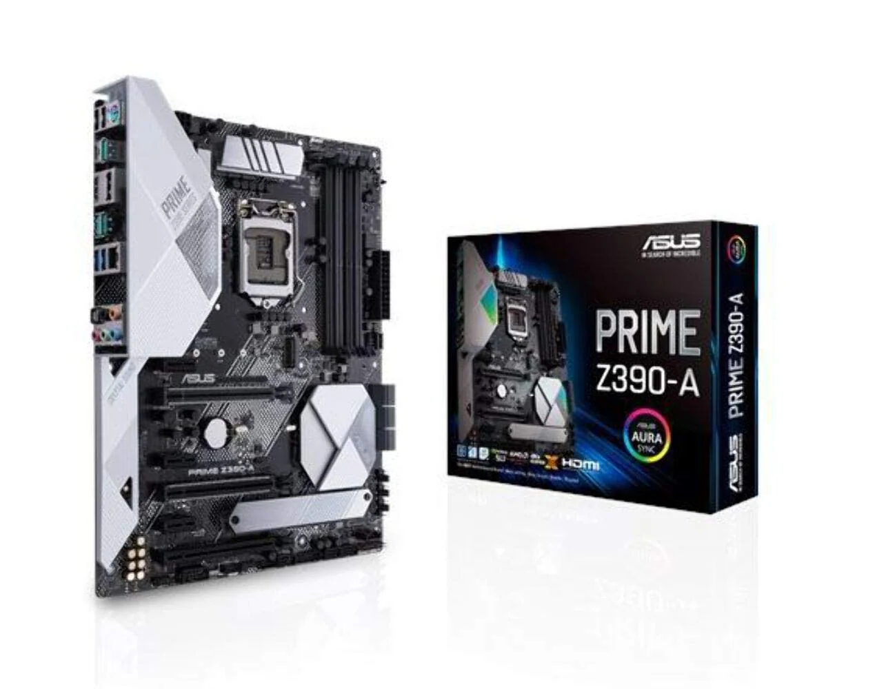 ASUS Prime Z390-A LGA1151 Intel 8th and 9th Gen ATX DDR4 DP HDMI M.2 USB 3.1 Gen2 Gigabit LAN Motherboard, Black product image