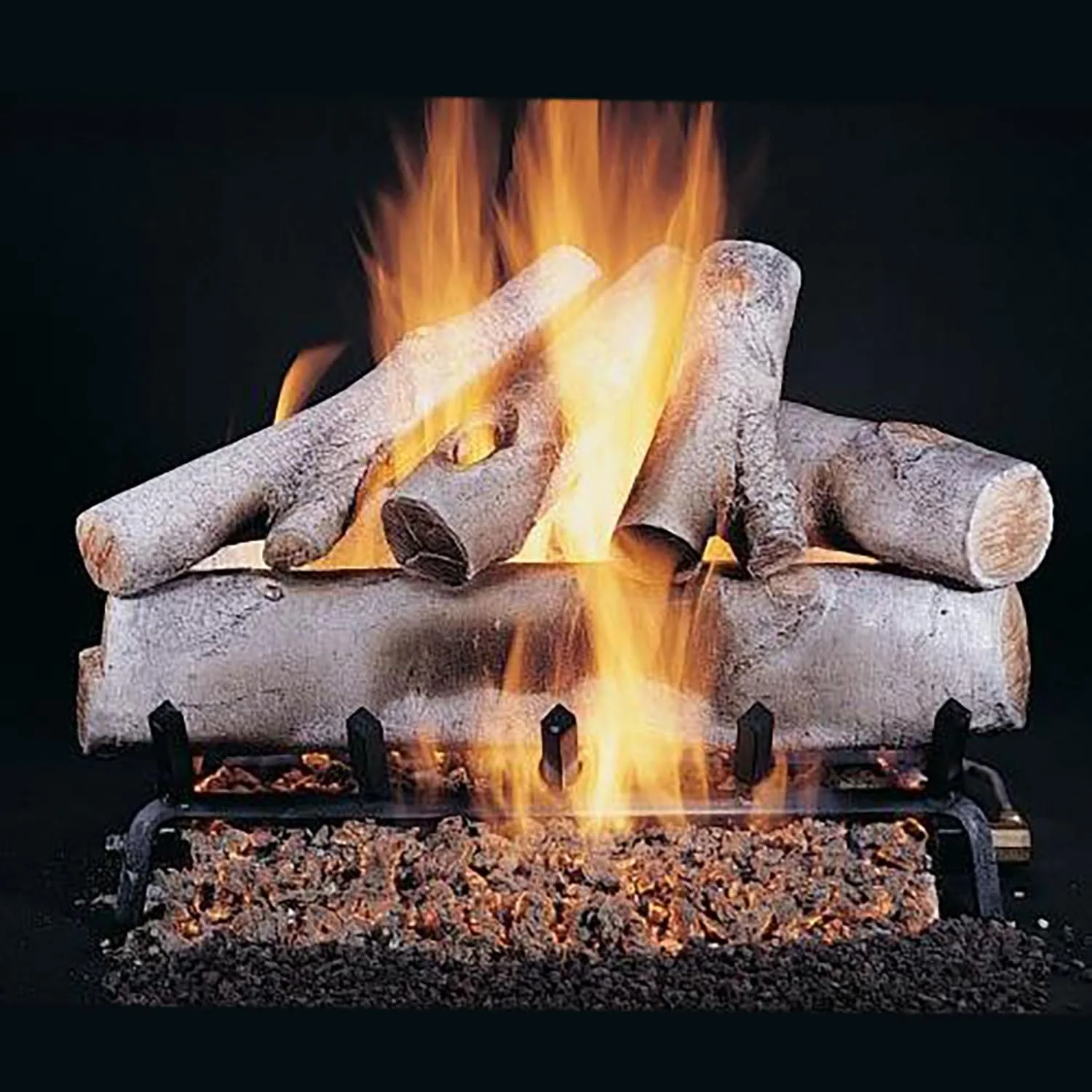 Rasmussen Birch Log Set with 30-Inch Custom Embers Pan Burner and Remote Ready Safety Pilot WB306-CXF30-B-N-RPK3E-N, Natural Gas, 30-Inches product image