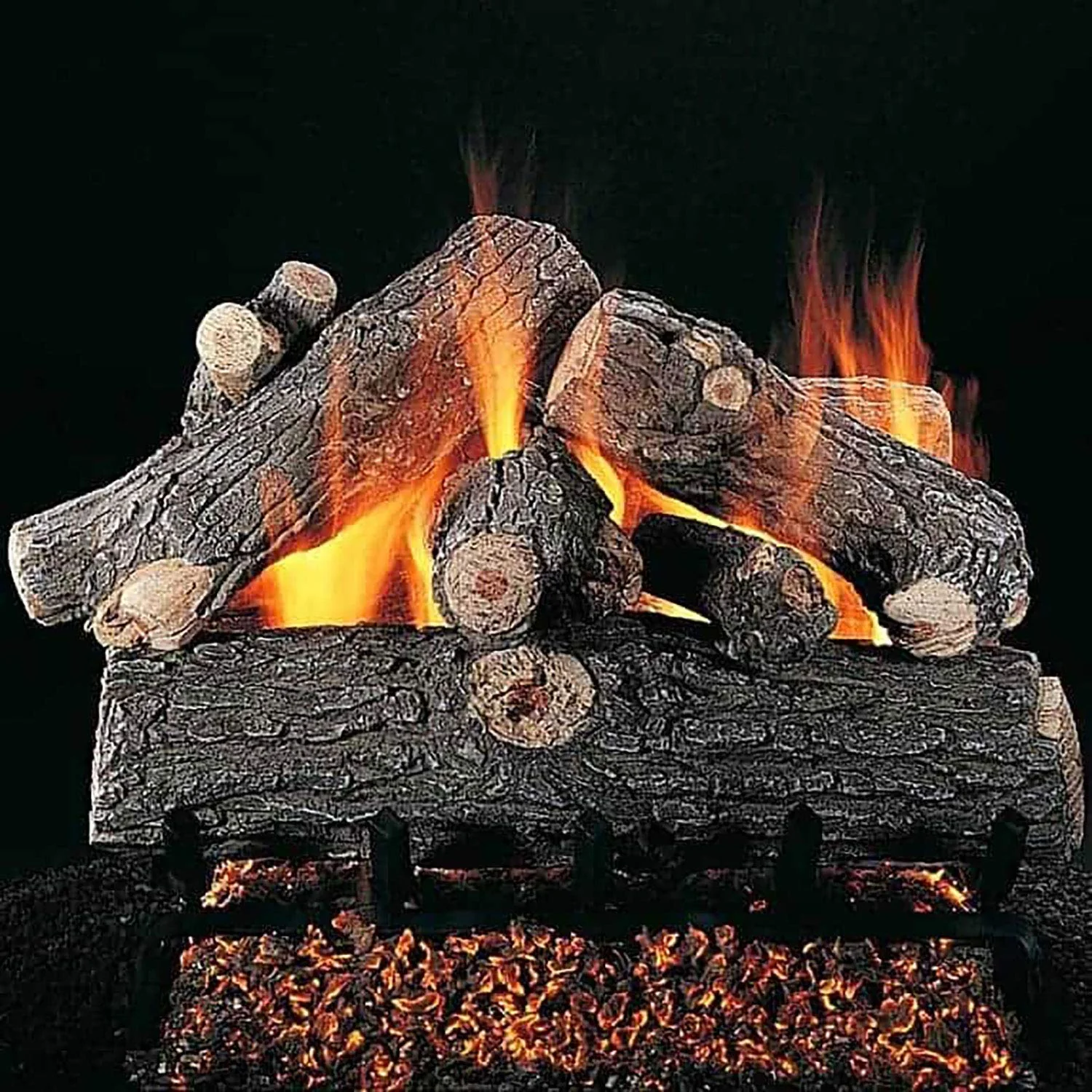 Rasmussen Prestige Oak Log Set with 24-Inch Multi-Burner and Remote Ready Safety Pilot w/ LC24 Valve Vanisher PR248-LC24-VMV-N, Natural Gas, 24-Inches product image
