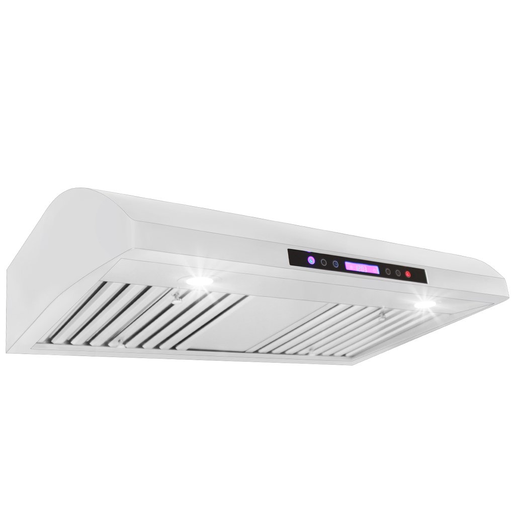 PROLINE 30-Inch Under Cabinet Range Hood, Ducted, 900 CFM, Stainless Steel, LED Lights, LCD Touch Control, ULTRA-QUIET Blower Motor, 4 Speed, 3-Year Warranty, PLJW 117.30, Kitchen Hood product image