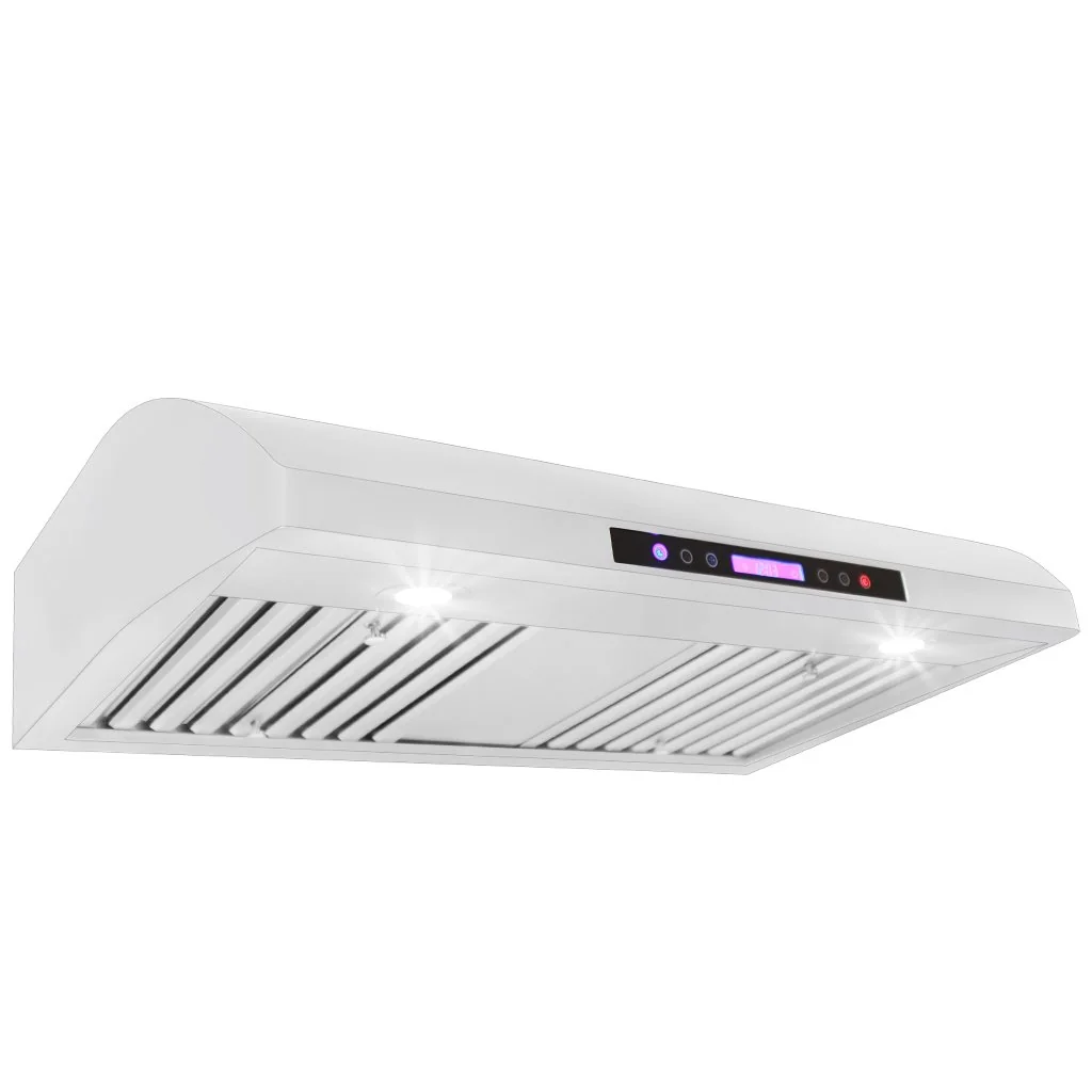 PROLINE 30-Inch Under Cabinet Range Hood, Ducted, 900 CFM, Stainless Steel, LED Lights, LCD Touch Control, ULTRA-QUIET Blower Motor, 4 Speed, 3-Year Warranty, PLJW 117.30, Kitchen Hood product image