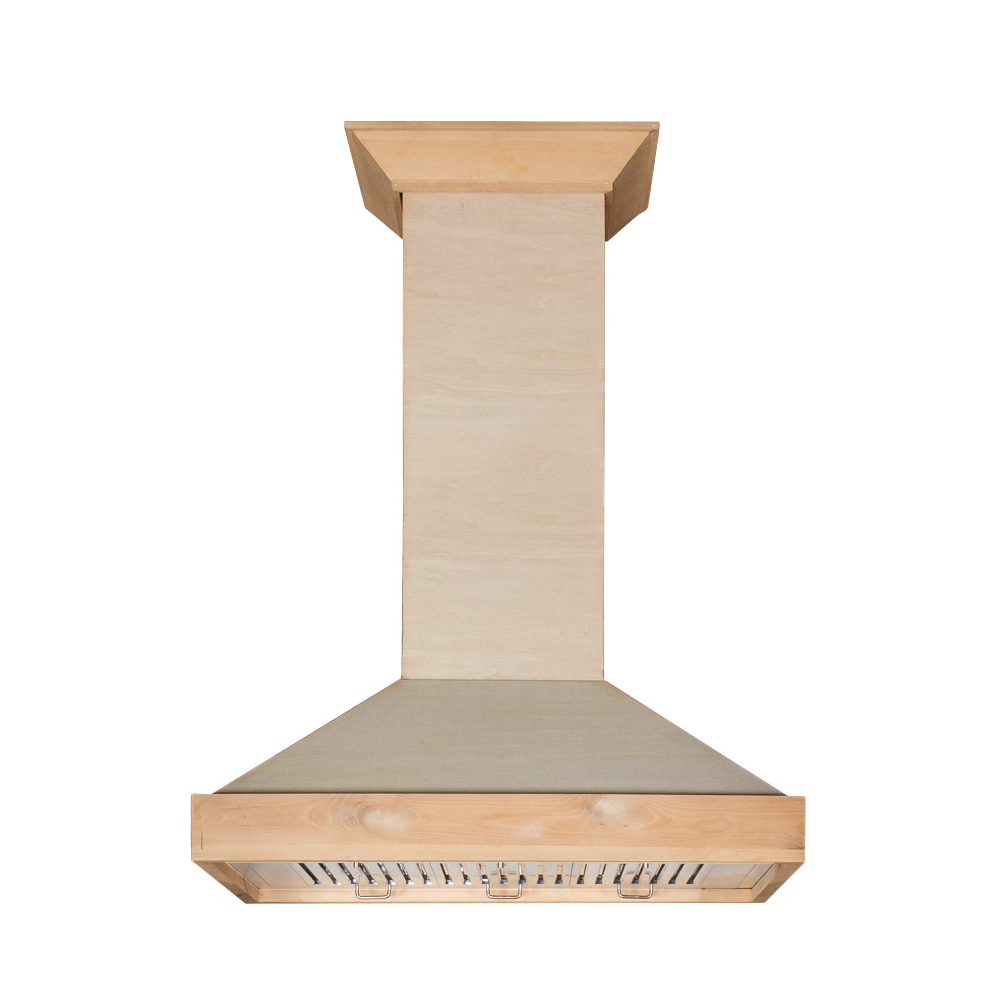 ZLINE 36 in. Unfinished Wooden Wall Mount Range Hood - Includes Motor product image