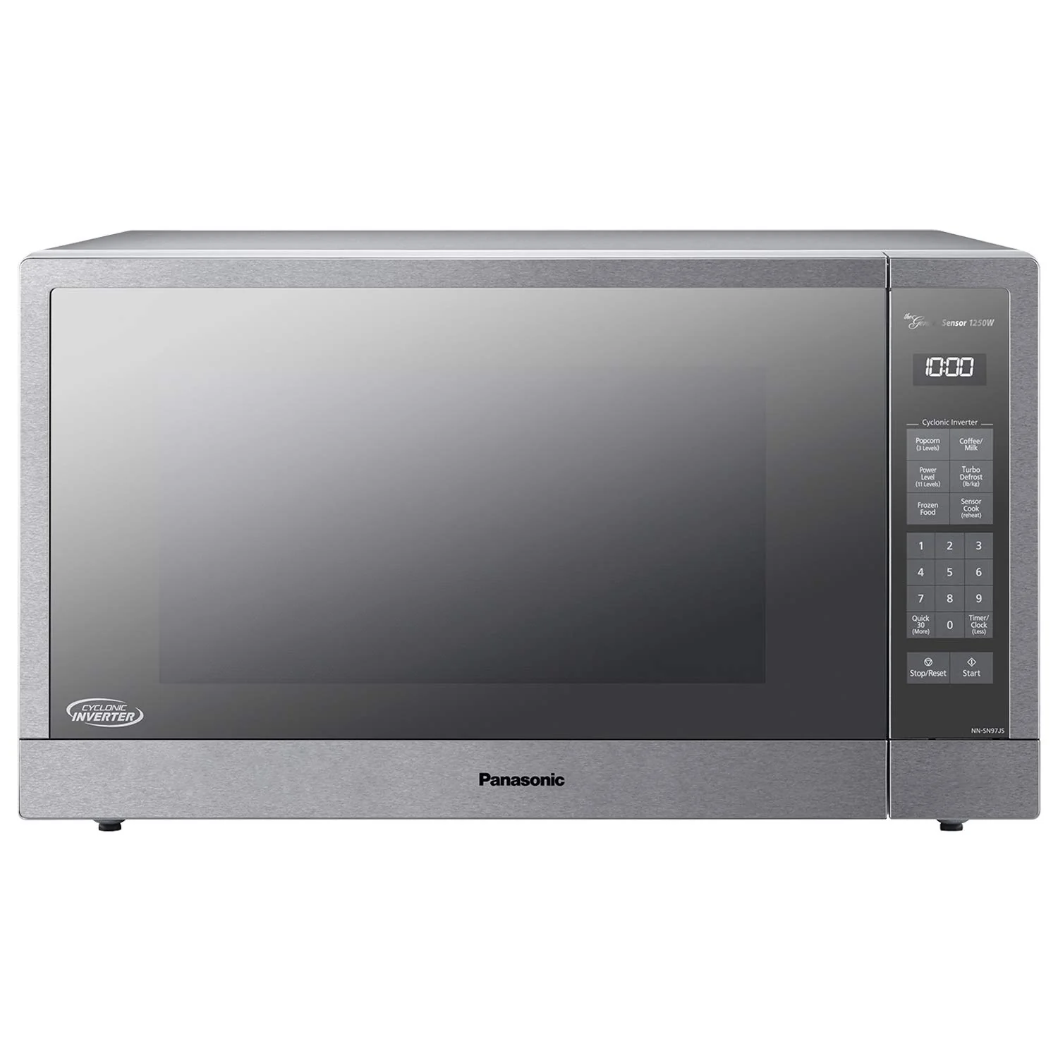 Panasonic Microwave Oven, Stainless Steel Countertop/Built-In Cyclonic Wave with Inverter Technology and Genius Sensor, 2.2 Cu. Ft, 1250W, NN-SN97JS Silver product image