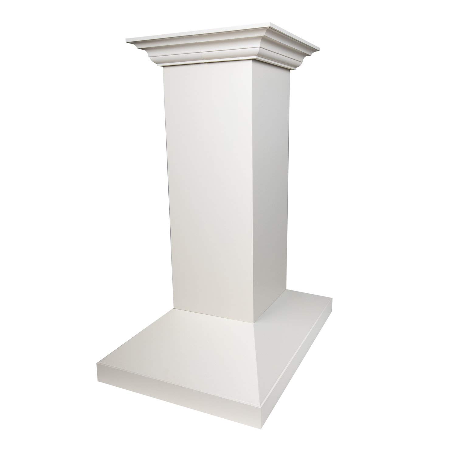 ZLINE 36 in. Wooden Island Mount Range Hood in White - Includes Motor product image