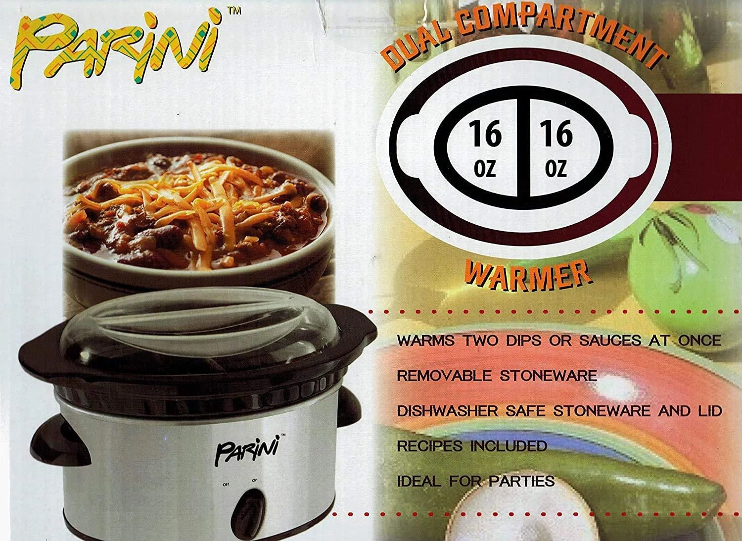 Black Stoneware Dual Compartment Stainless Steel Exterior Slow Cooker product image