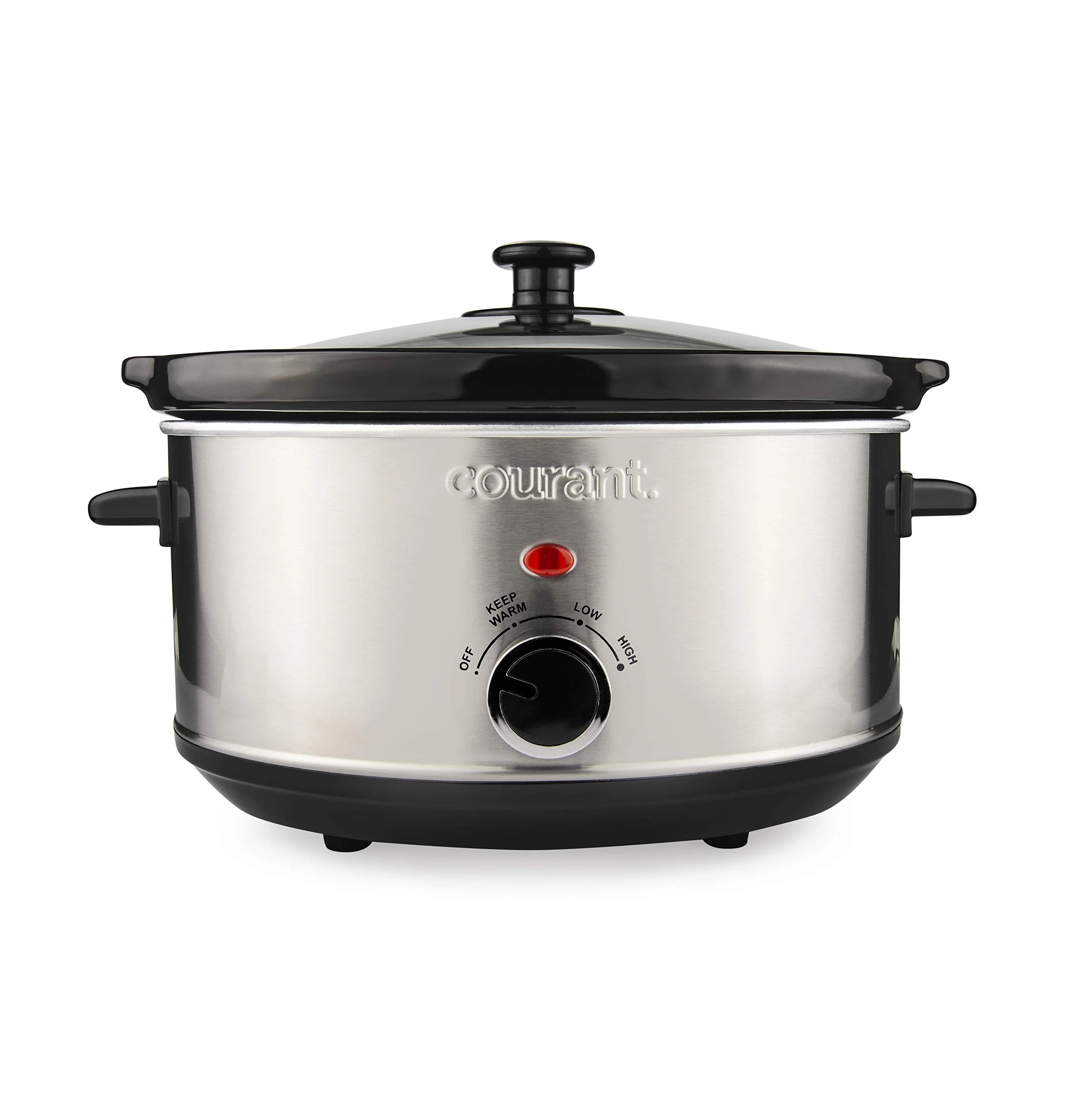 Courant Oval Slow Cooker Crock, with Easy Options 3.5 Quart Dishwasher Safe Pot, Stainless Steel product image