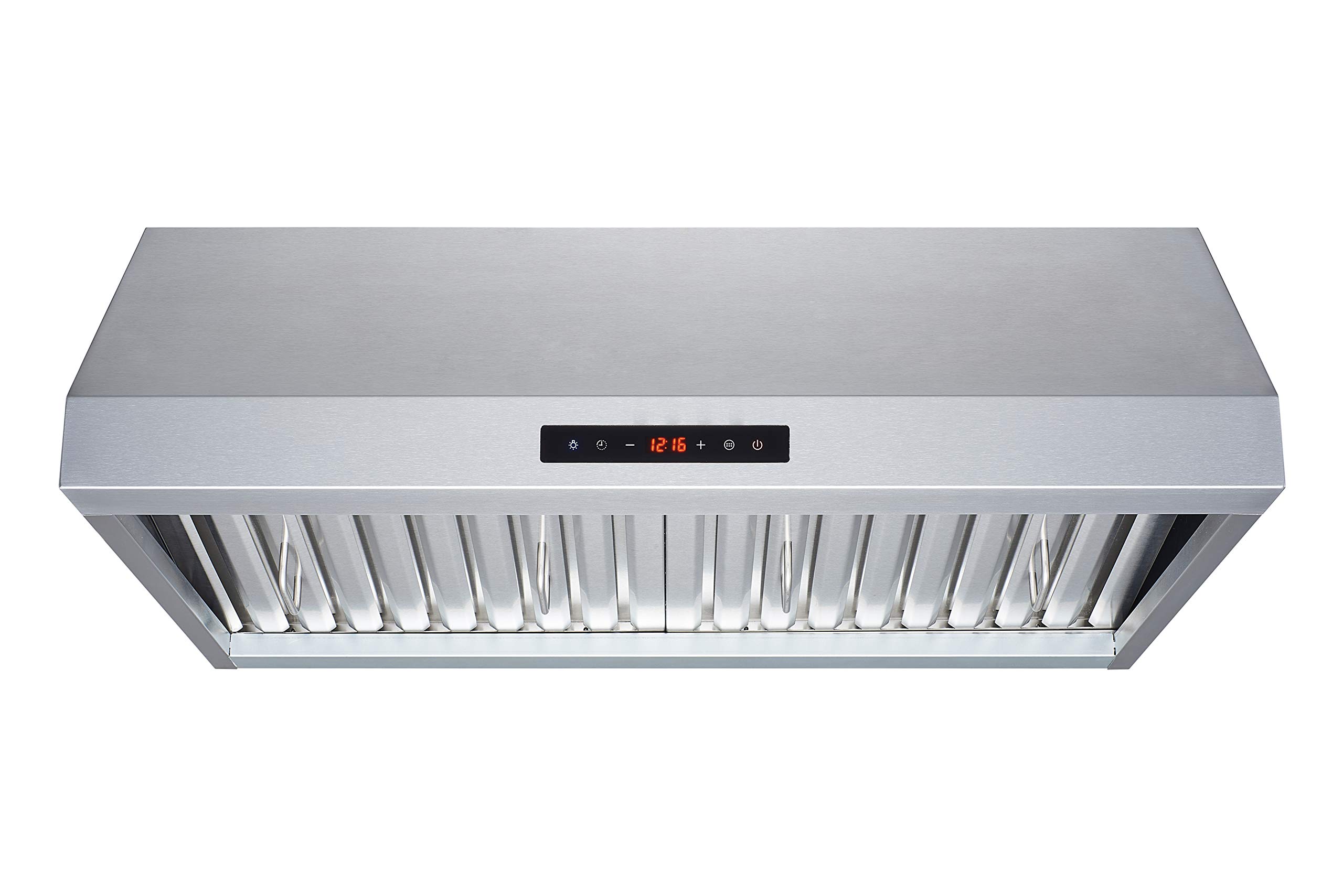 Winflo 30 In. 600 CFM Convertible Stainless Steel Under Cabinet Range Hood with Baffle Filters and Touch Sensor Control product image
