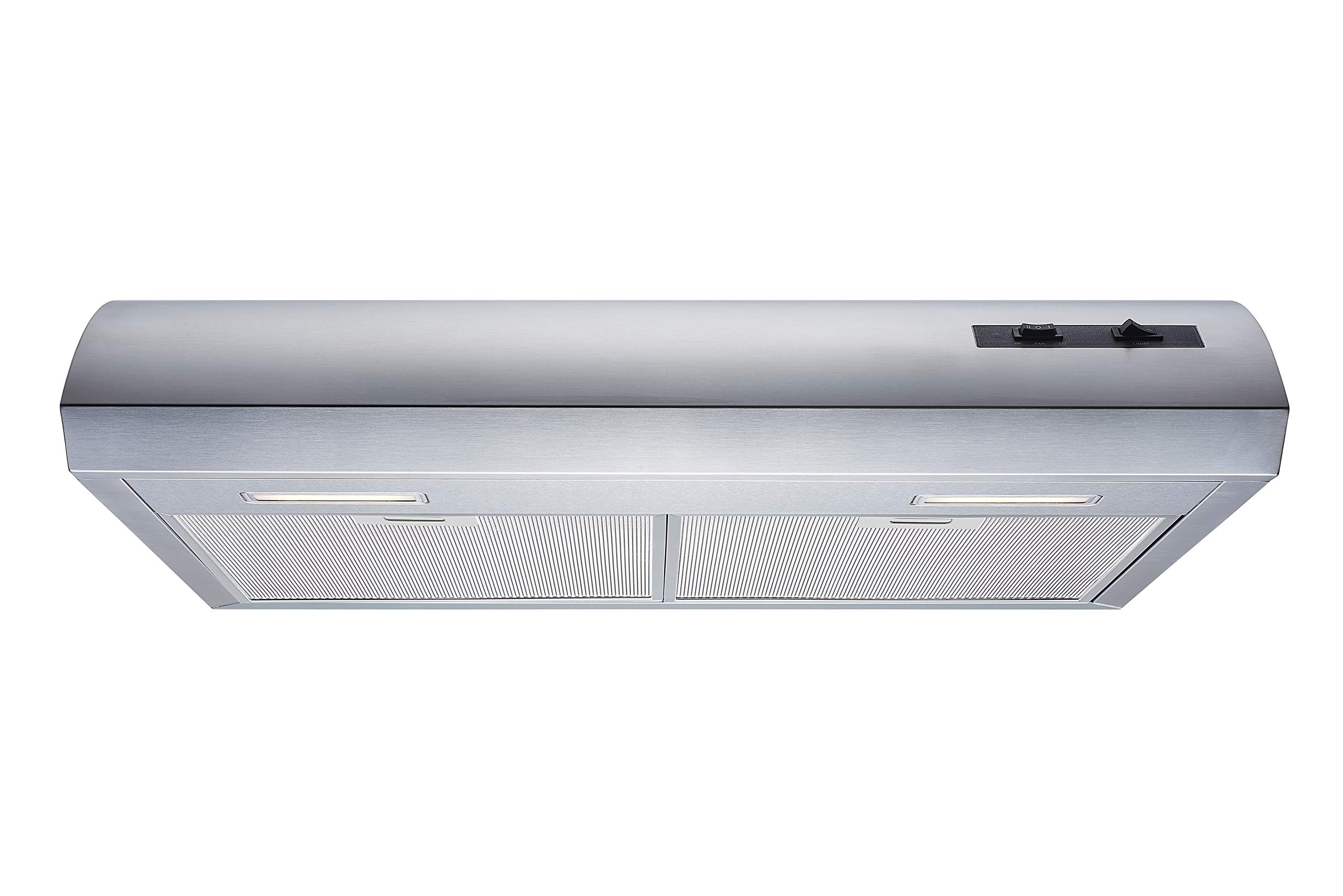 Winflo 30 In. Convertible Stainless Steel Under Cabinet Range Hood with Mesh Filters and Push Button Control product image