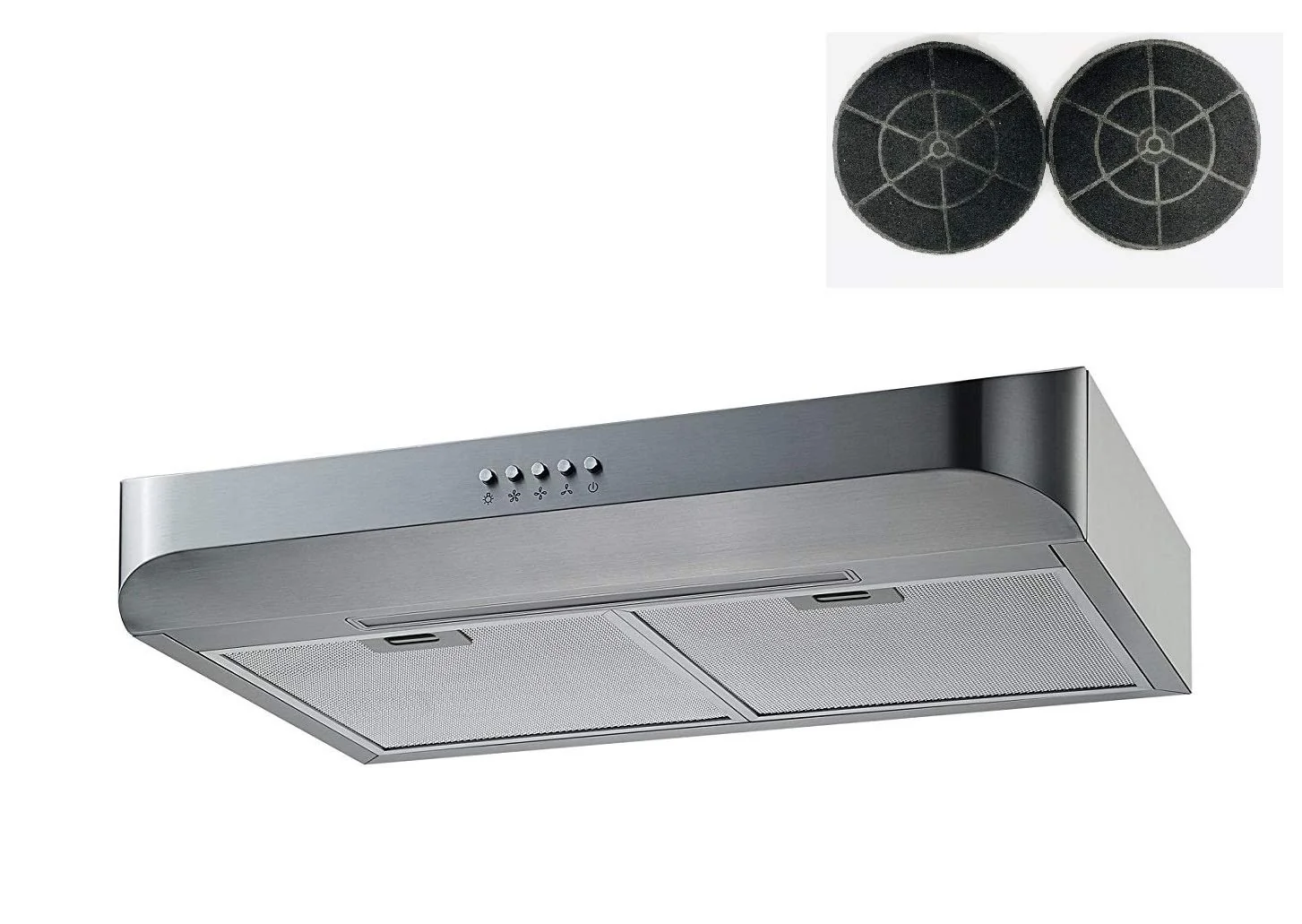 Winflo 30 In. Convertible Stainless Steel Under Cabinet Range Hood with Mesh filters and Charcoal Filters and Push Button Control product image