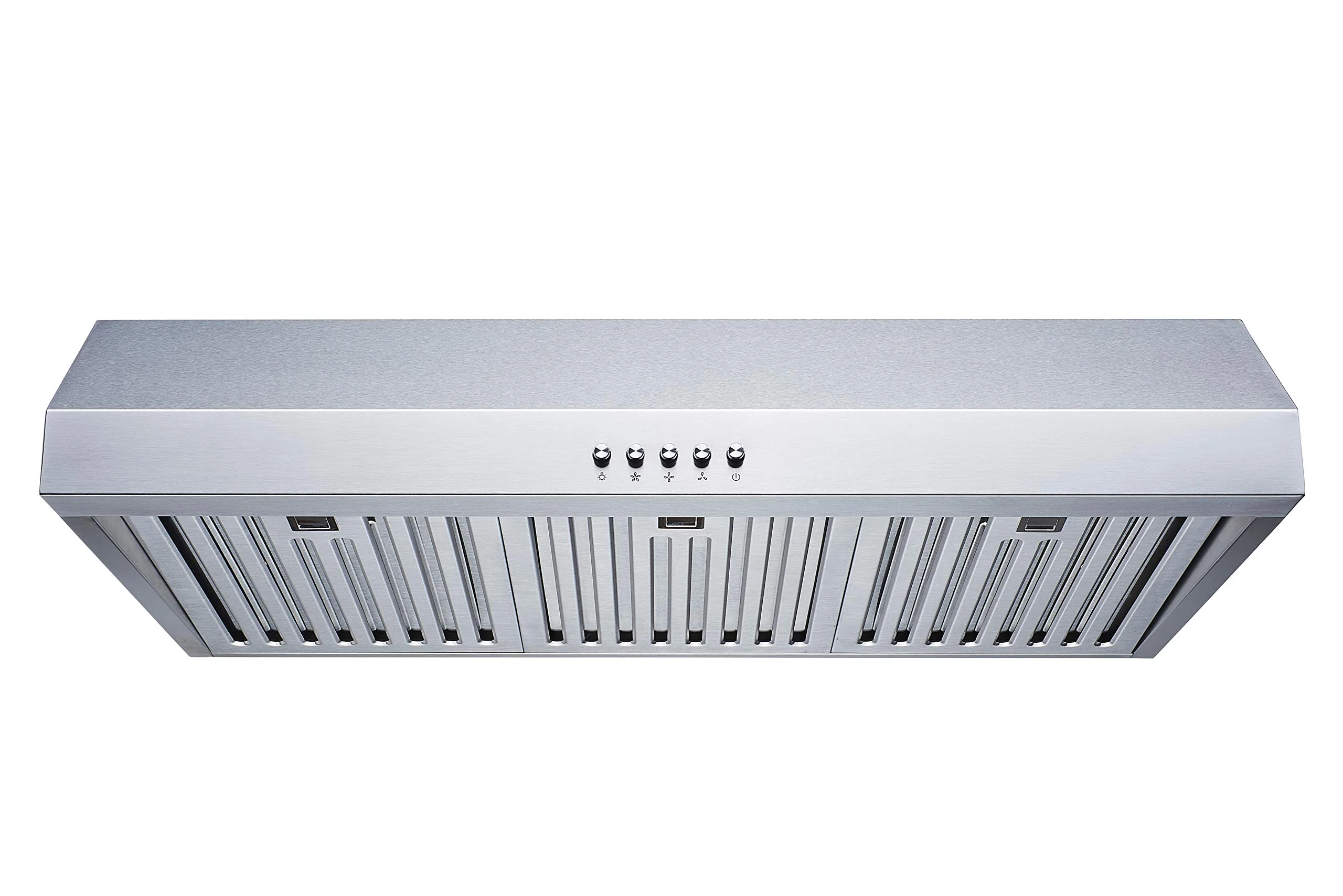 Winflo 30 In. 600 CFM Convertible Stainless Steel Under Cabinet Range Hood with Baffle Filters and Push Button Control product image