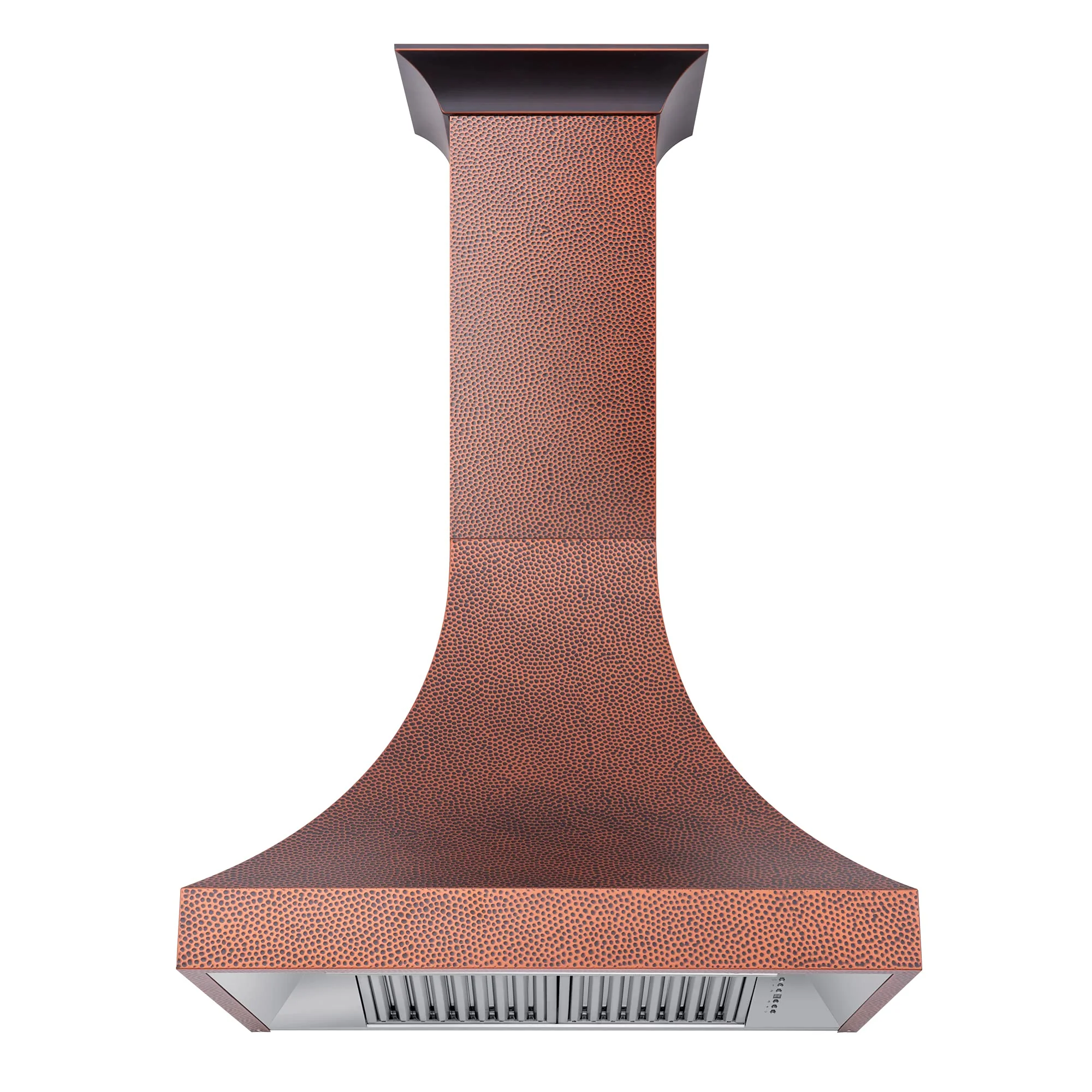 ZLINE 48" Designer Series Hand-Hammered Copper Finish Ducted Wall Range Hood 8632H-48 product image