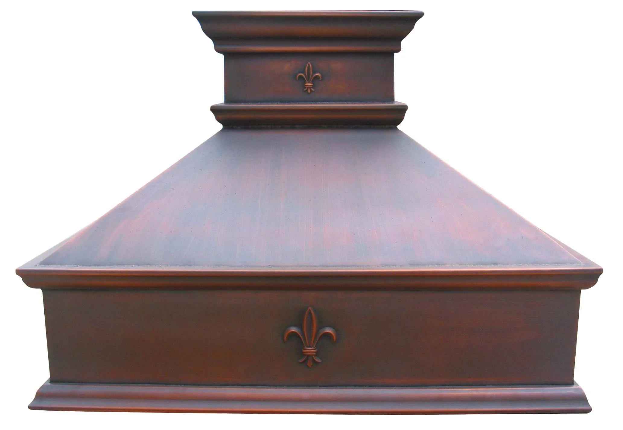 SINDA Flower Carved Wall Mount Solid Copper Range Hood with High Airflow Centrifugal Blower, Stainless Steal Vent with Liner and Internal Motor, Baffle Filter, 48"Wide product image