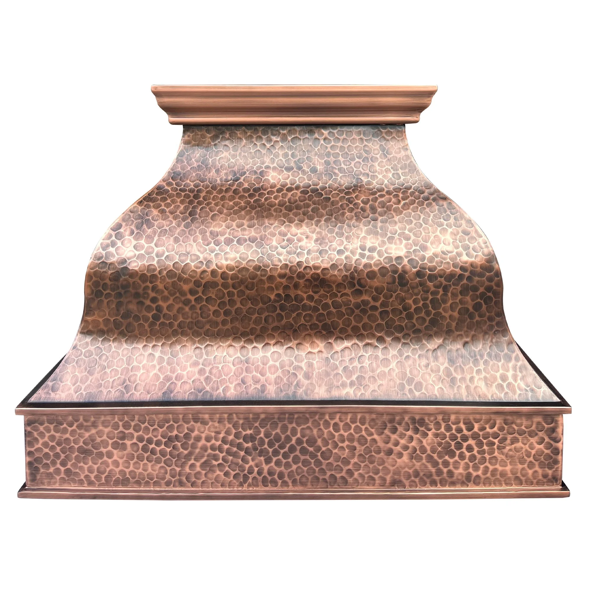 CT Copper Tailor Copper Vent Hood Wall Mount,30’’ W,30’‘H, 610 CFM Exhaust Fan,Stainless Steel Vent,LED Light,Dishwasher-Safe Baffle Filters,Light Hammered-Medium Patina,VH9 product image