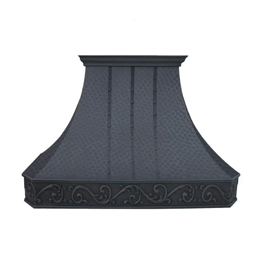 SINDA Hand-Hammered Copper Vent Hood Comes with SUS304 Professional Range Hood Insert, H3BATRLOI3027, 30"Wx27"H, Island Mount, Light Hammered-Oil Rubbed Bronze product image