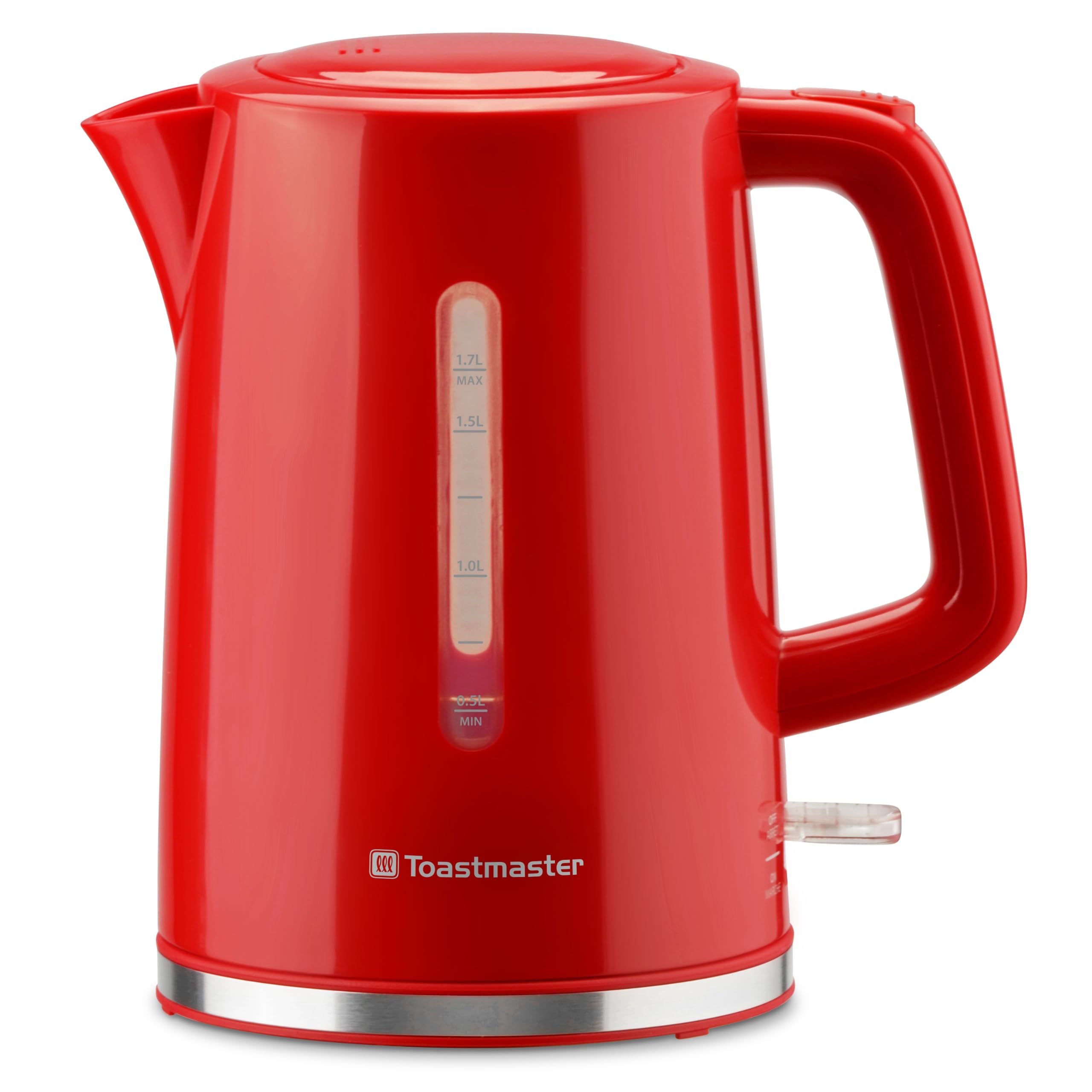 Toastmaster 1.7 Liter Electric Kettle - Tea & Coffee Kettle - Electric, Cordless Water Heater - Tea Water Boiler with Filter Pour Spot - Red product image