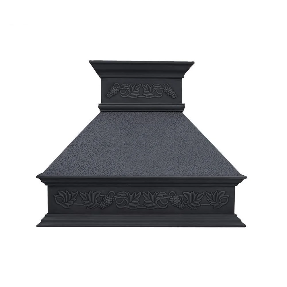 SINDA Island Mount Copper Range Hood, Custom Hammered Copper Range Hood Cover With Stainless Steel Vent, Includes High Airflow Fan Motor, Blower Box and Baffle Filter, 42"Wx27"H, H10HAOI4227 product image