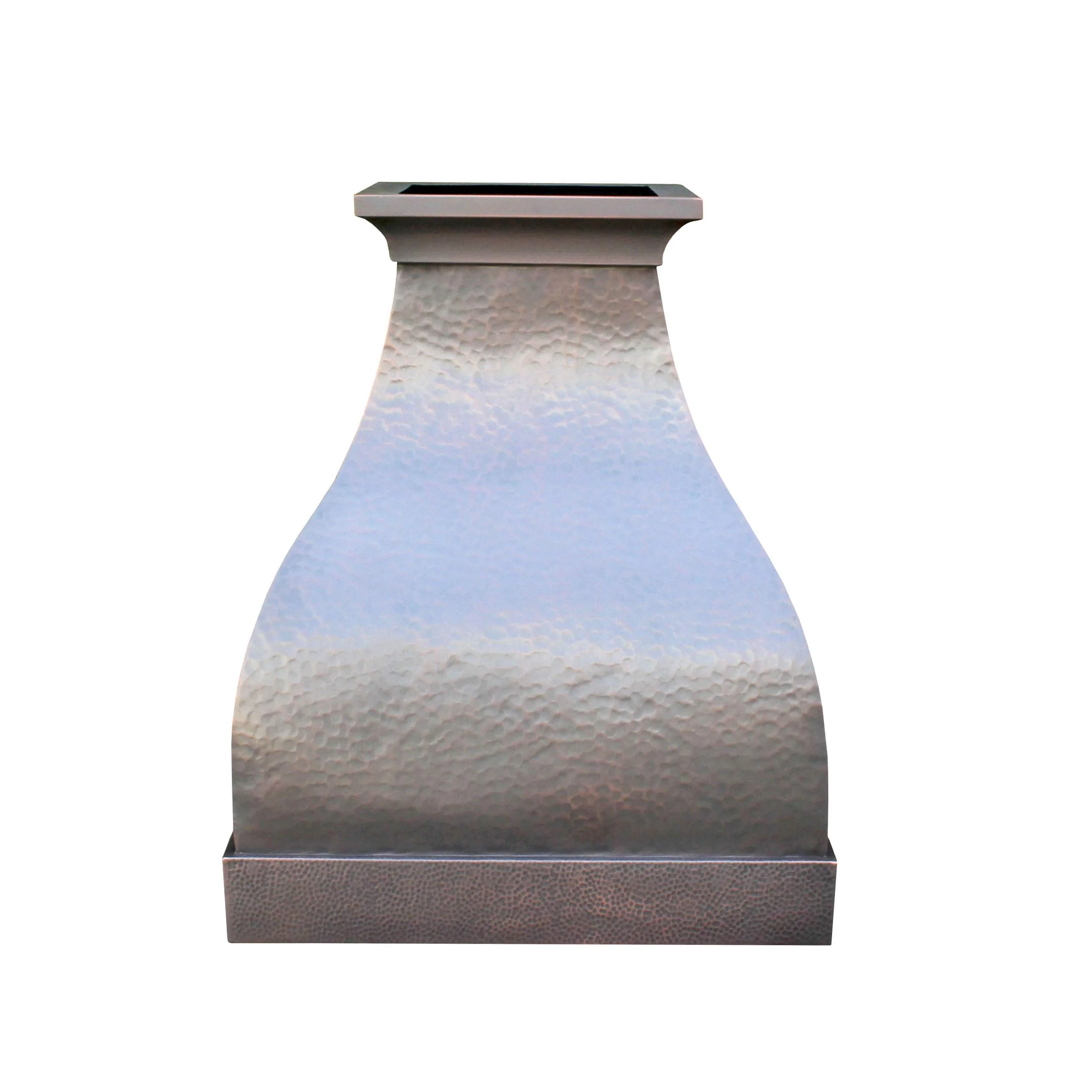 SINDA Custom Hammered Copper Range Hood Cover with Stainless.