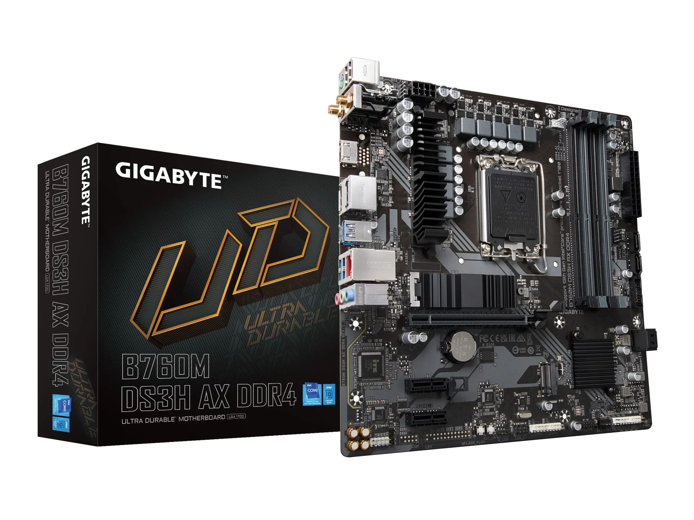 GIGABYTE B760M DS3H AX DDR4 Intel LGA 1700 mATX Motherboard.