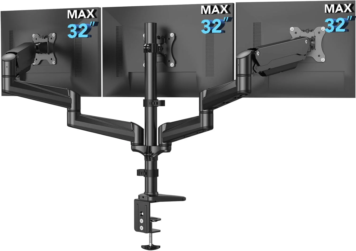 HUANOVO Triple Monitor Mount for Multi-Screen Setup