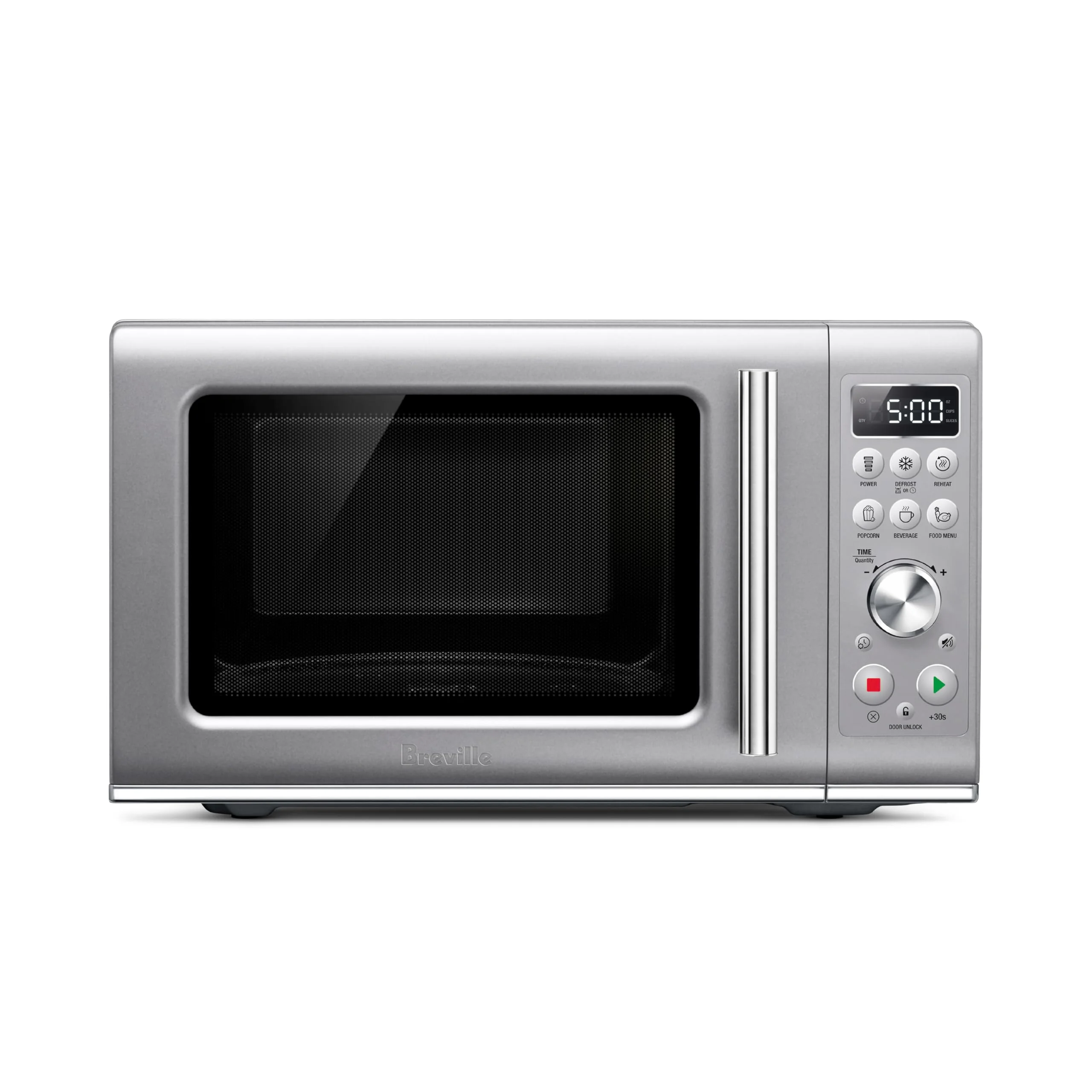Breville BMO650SIL Compact Wave Soft Close Countertop Microwave Oven, Silver product image