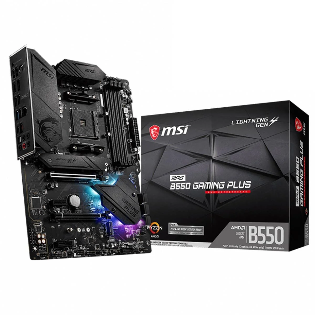 MSI MPG AMD B550 Gaming Plus Socket AM4 ATX DDR4 Motherboard.