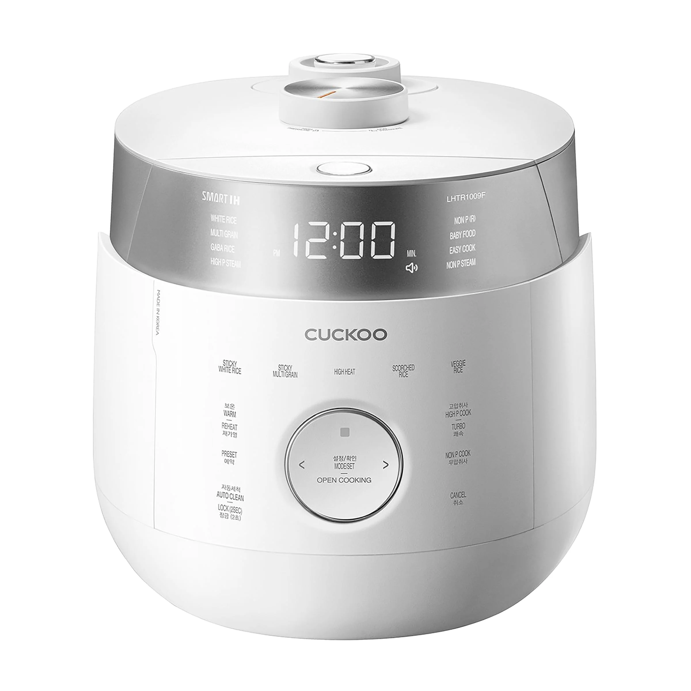 CUCKOO Twin Pressure Rice Cooker 10-Cup Uncooked / 20-Cup Cooked with Induction Heating Technology, 20 Menu Modes with Voice Guide, Large Rice Maker Multi-Cooker & Pressure Cooker CRP-LHTR1009FW product image