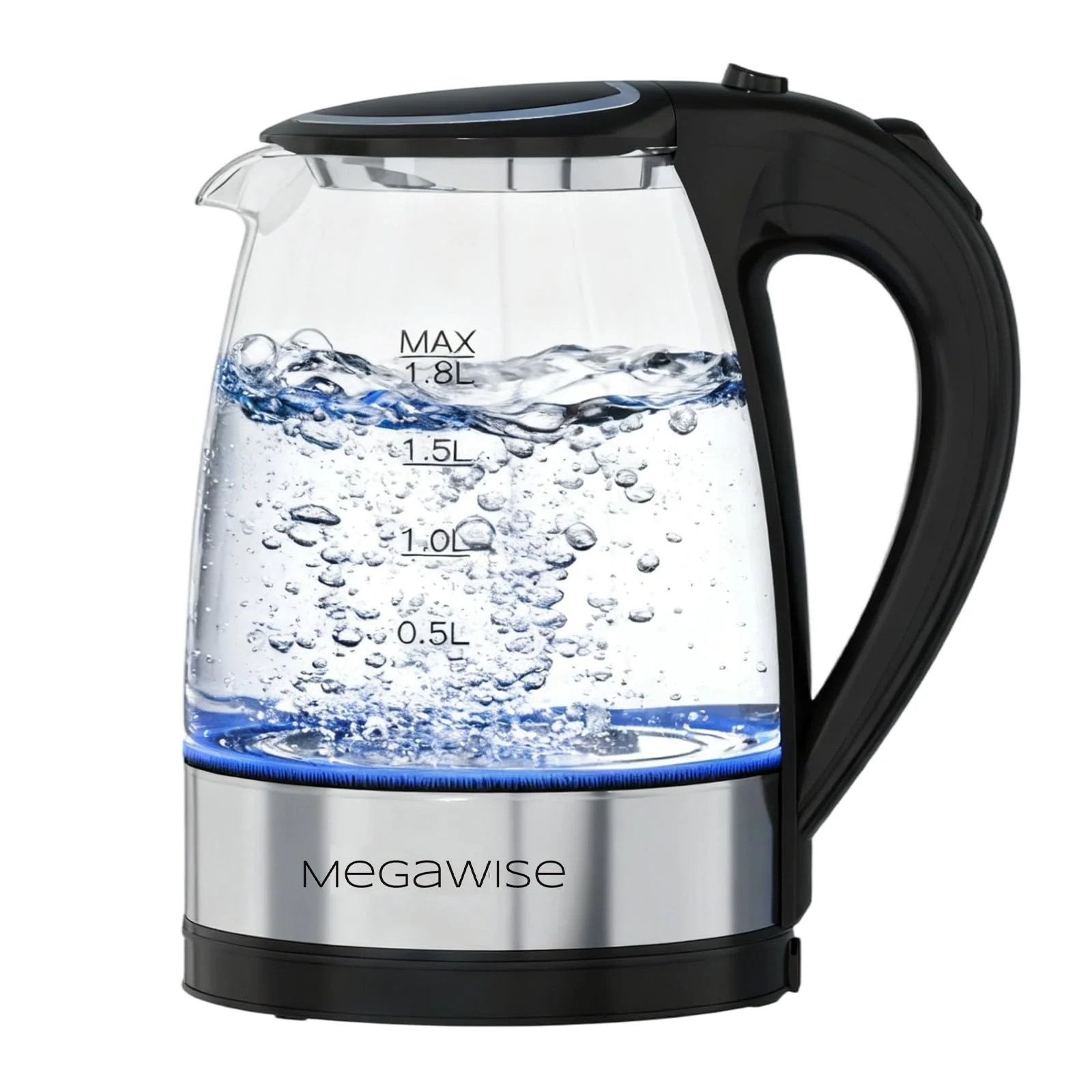 Megawise Electric Glass Kettle with Auto Shut-Off 1.8L product image