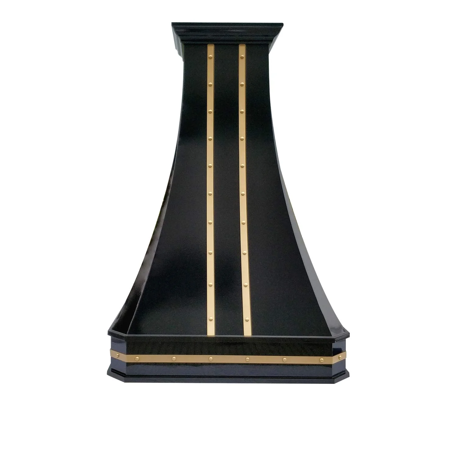Black Stainless Steel Range Hood Wall Mount 36’’ W,36’’ H, CT Copper Tailor Custom Handmade Metal Kitchen Vent Hood, With 4-Speed Exhaust Fan & LED Light,SH3D-C-2BTR-M product image