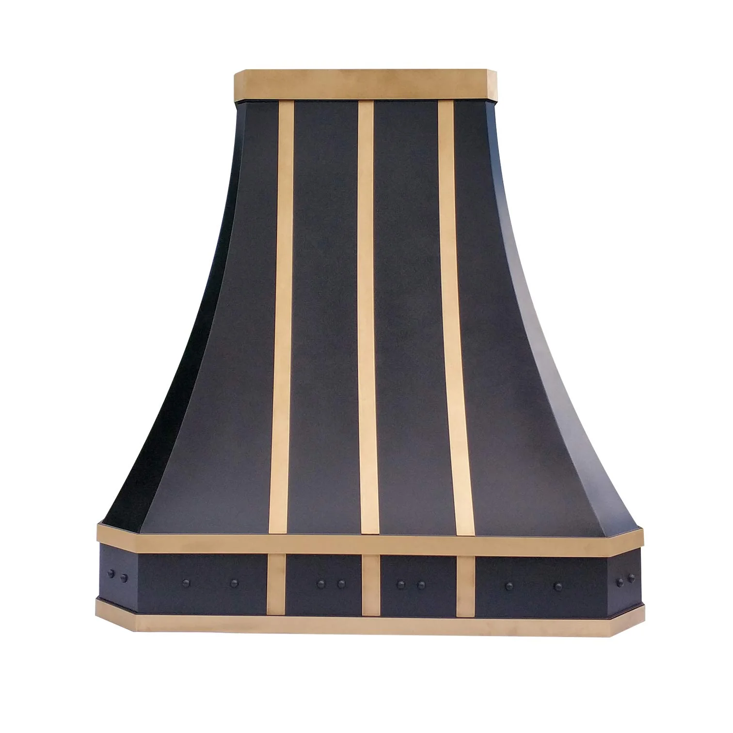 Black Stainless Steel Wall-Mounted Range Hood for Large Kitchens