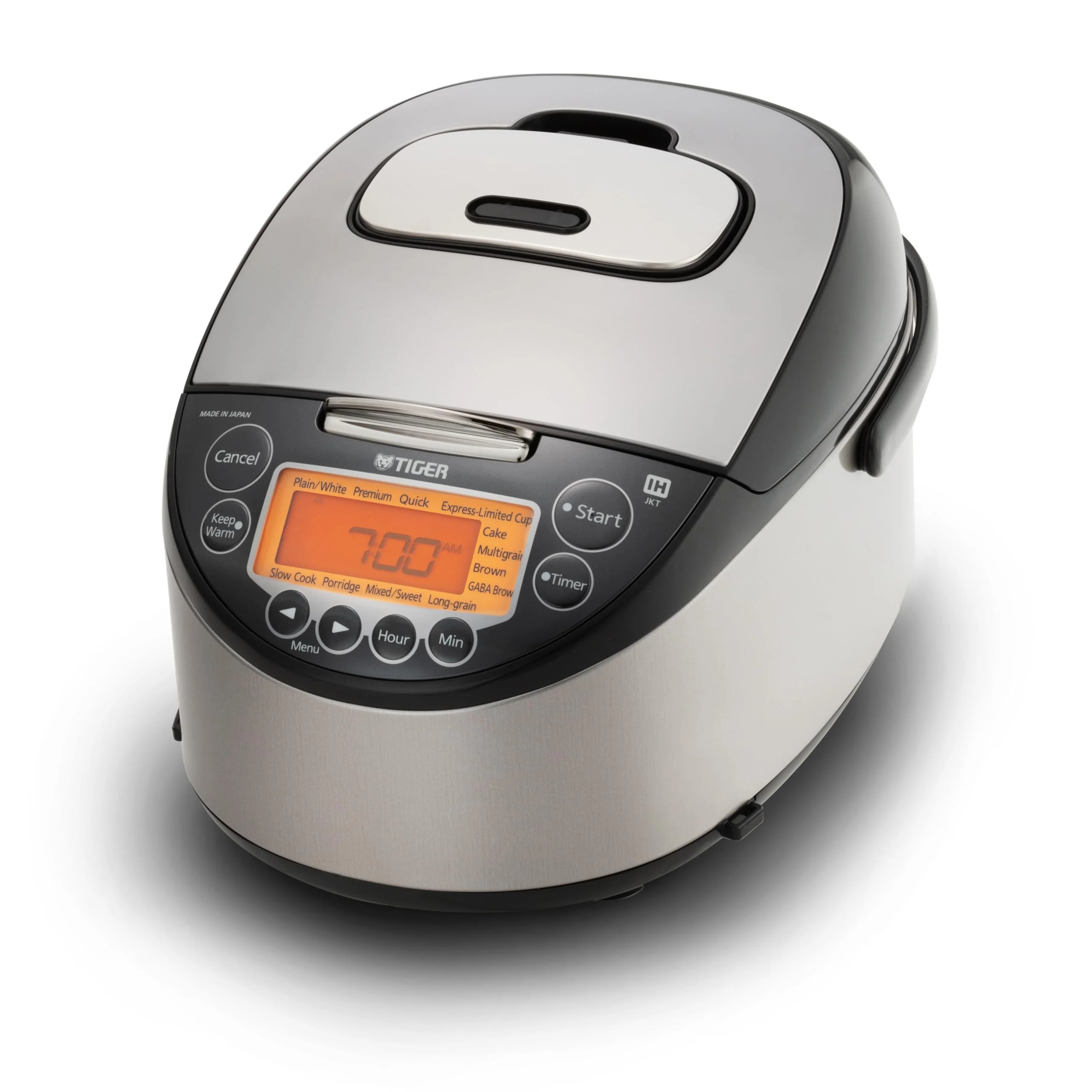 Tiger JKT-D Multi-Functional Induction Heating IH Electric Rice Cooker with 12 Cooking Settings Silver Black product image
